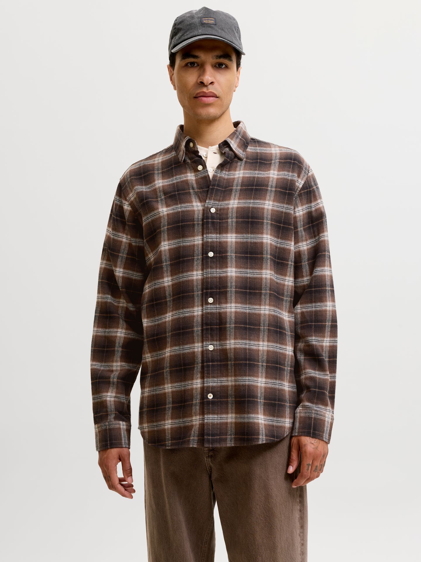 Jack & Jones JJEFIELD CHECK SHIRT LS SN Black 00119508-EKA26011400000232