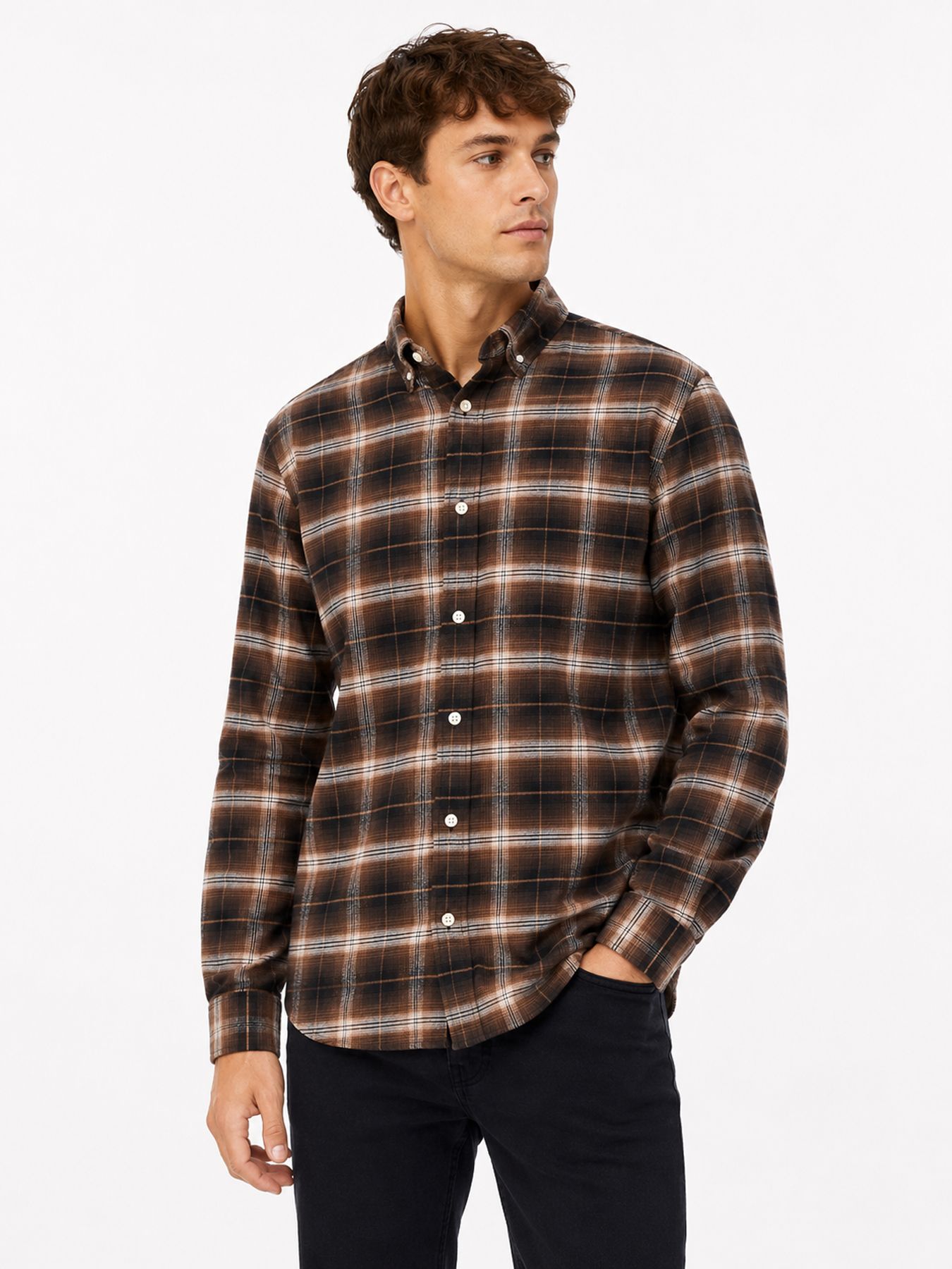 Jack & Jones JJEFIELD CHECK SHIRT LS SN Black 00119508-EKA26011400000232