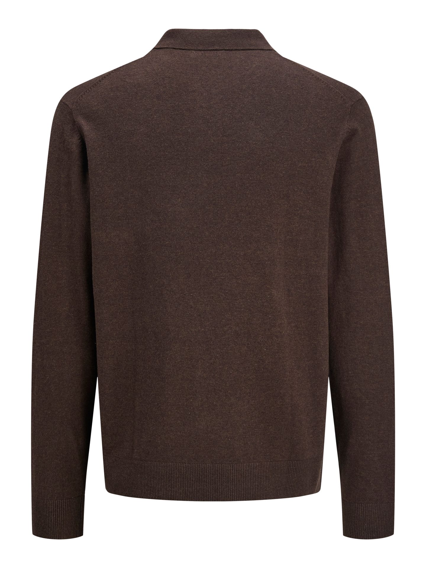 Jack & Jones JJEEMIL KNIT POLO HALF ZIP LS NOOS Mulch/TWIST 2900168557058