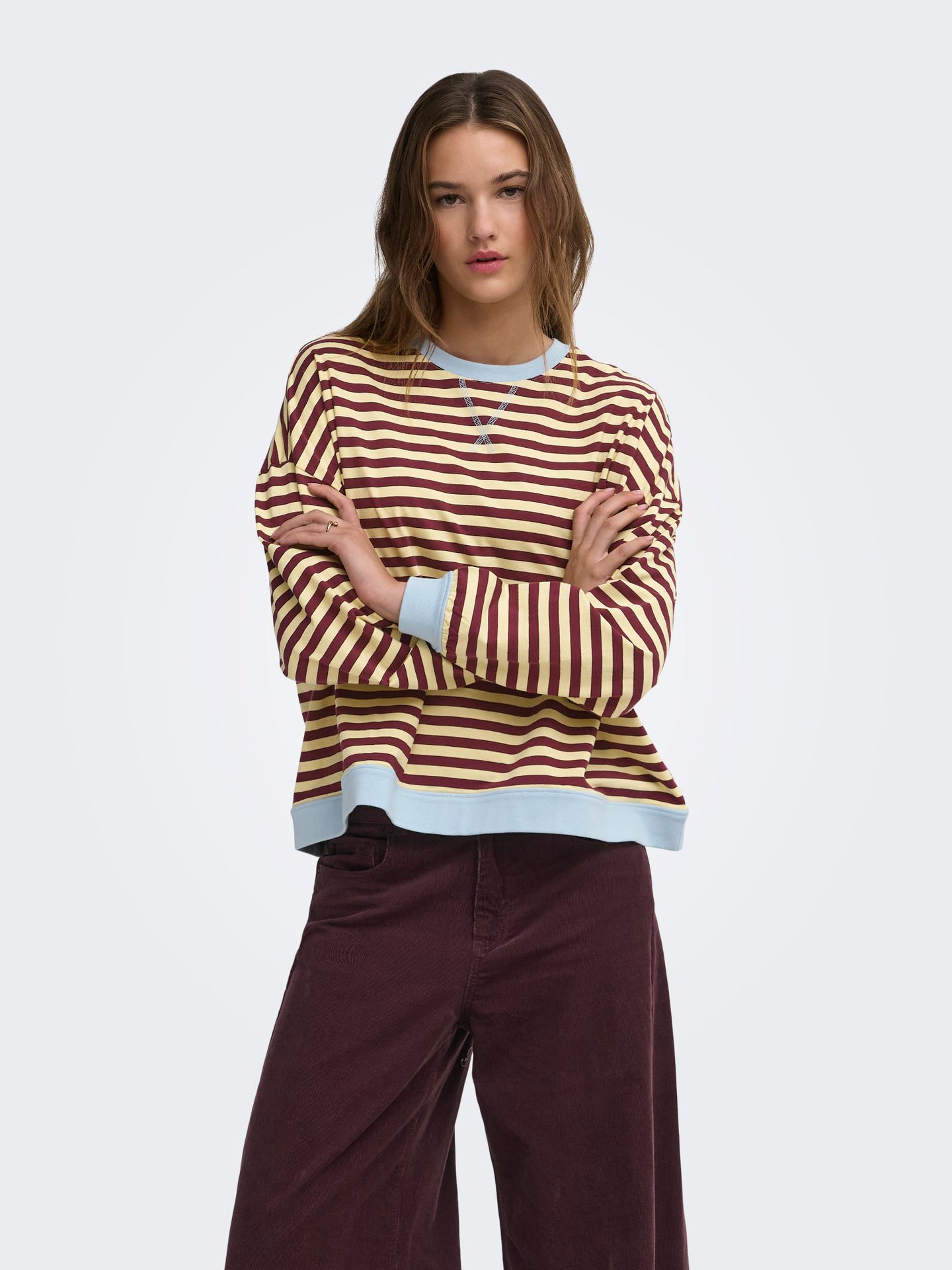 Only ONLFREJA L/S LOOSE TOP CS JRS Mellow Yellow/Black/Tofu/Bracken/Ya 00119510-EKA26011400003665