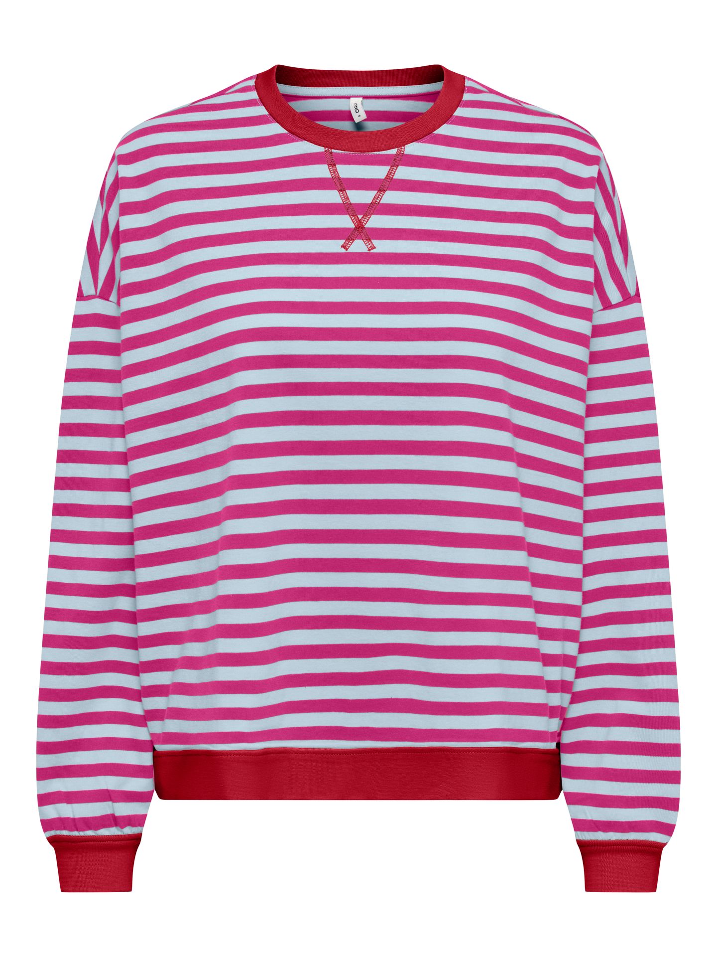 Only ONLFREJA L/S LOOSE TOP CS JRS Scooter/Ballad blue w. contrast fuc 2900168553029