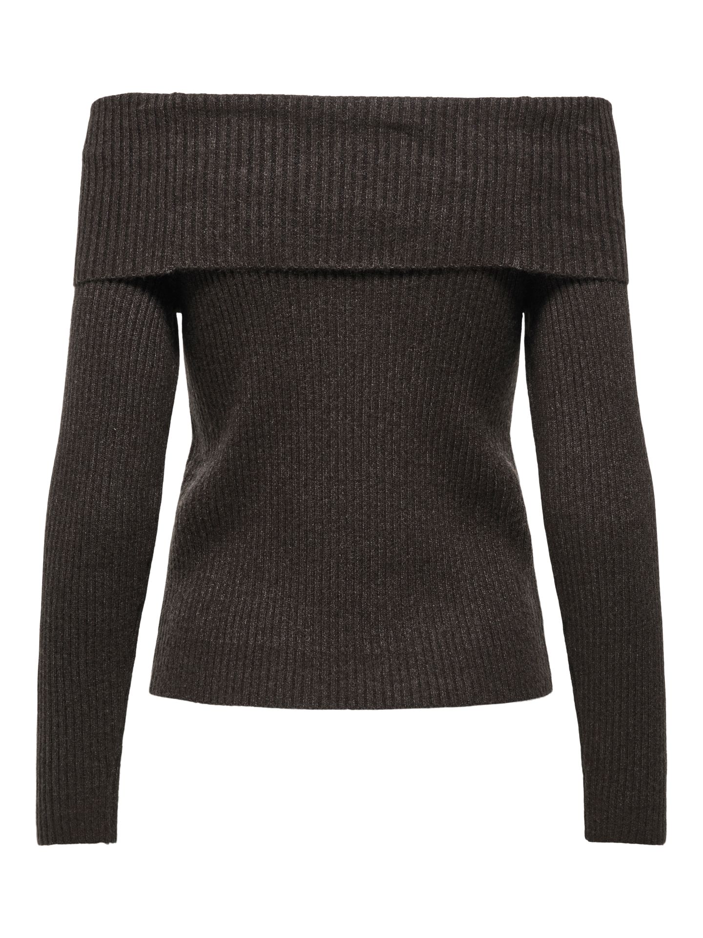 Only ONLKATIA LS OFF SHOULDER KNT NOOS Chocolate Torte/CLOUD DANCER 2900169605055