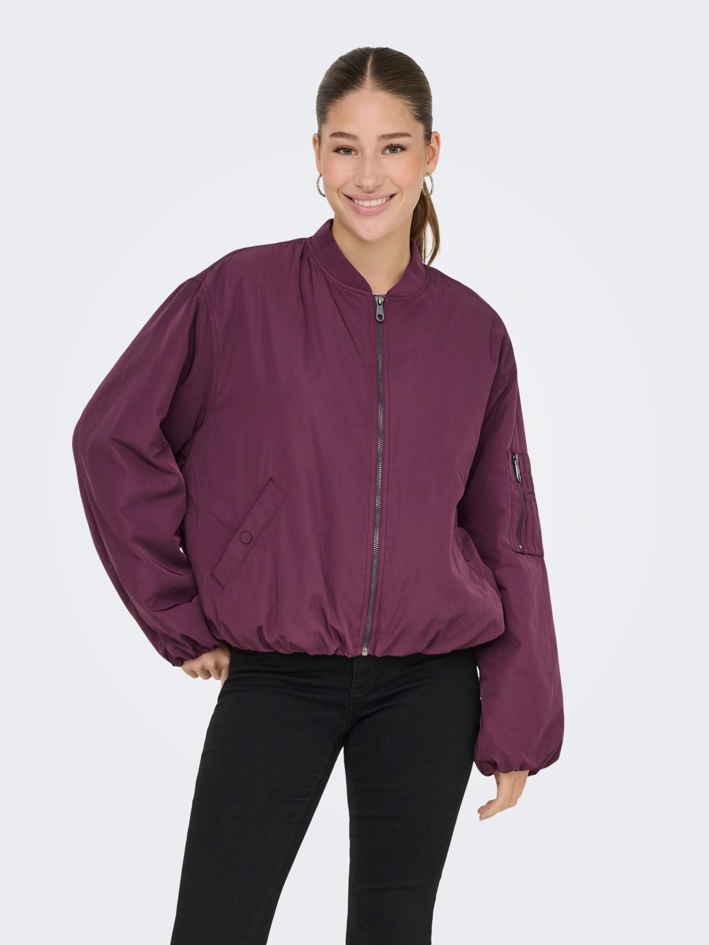 Only ONLADEL OVERSIZED BOMBER CC OTW Mauve Wine 00119528-EKA26011400002978
