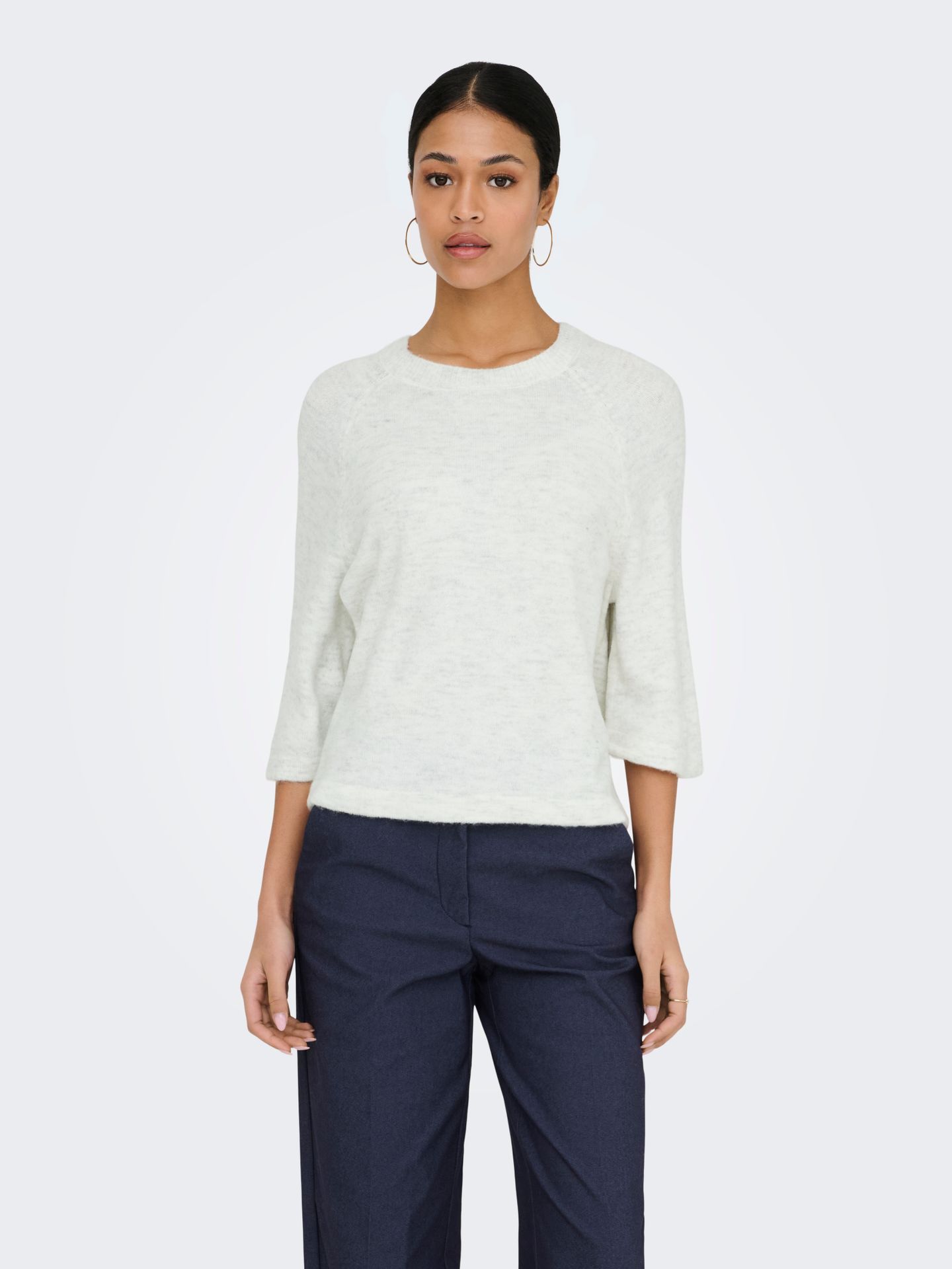 Only JDYELANORA 3/4 PULLOVER KNT NOOS Cloud Dancer/2024 BRODERIE ANGLAISE 2900168592042