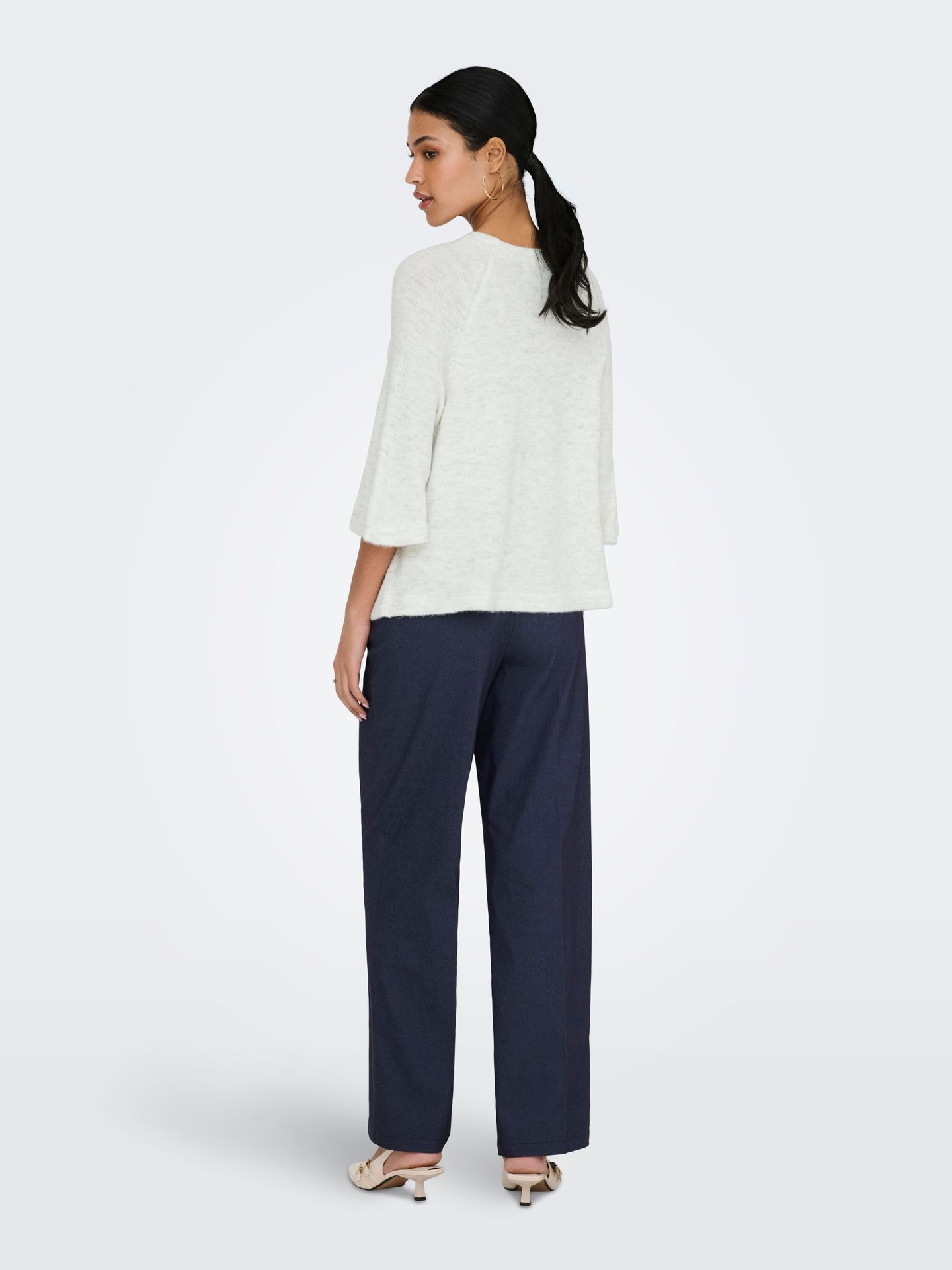 Only JDYELANORA 3/4 PULLOVER KNT NOOS Cloud Dancer/2024 BRODERIE ANGLAISE 2900168592042