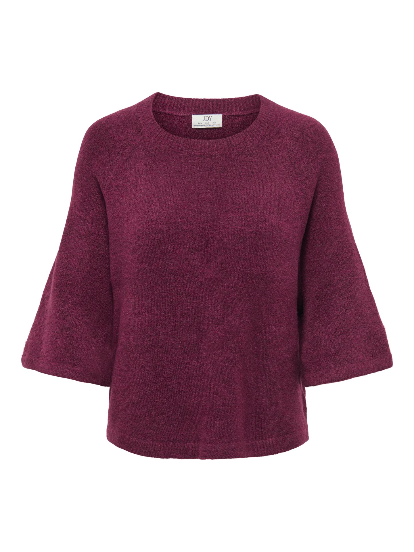 Only JDYELANORA 3/4 PULLOVER KNT NOOS Windsor Wine/BLACK BUTTONS 00119529-EKA26011400003579