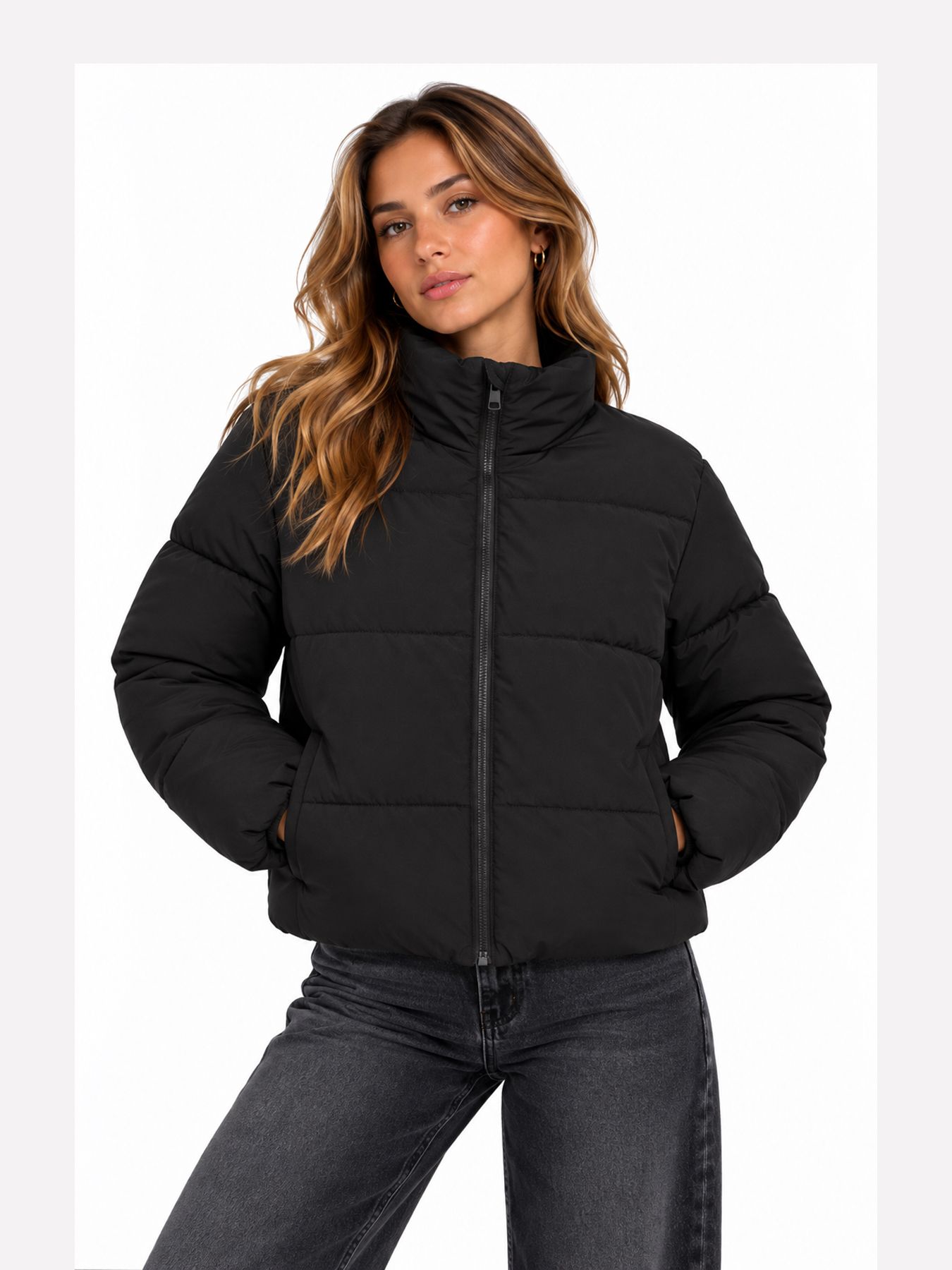 Only JDYLUNA SHORT PUFFER OTW HAB Black 00119531-EKA26011400000004