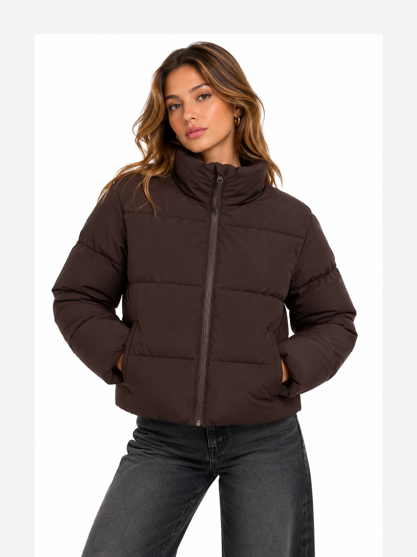 Only JDYLUNA SHORT PUFFER OTW HAB Chocolate Torte 00119531-EKA26011400003114