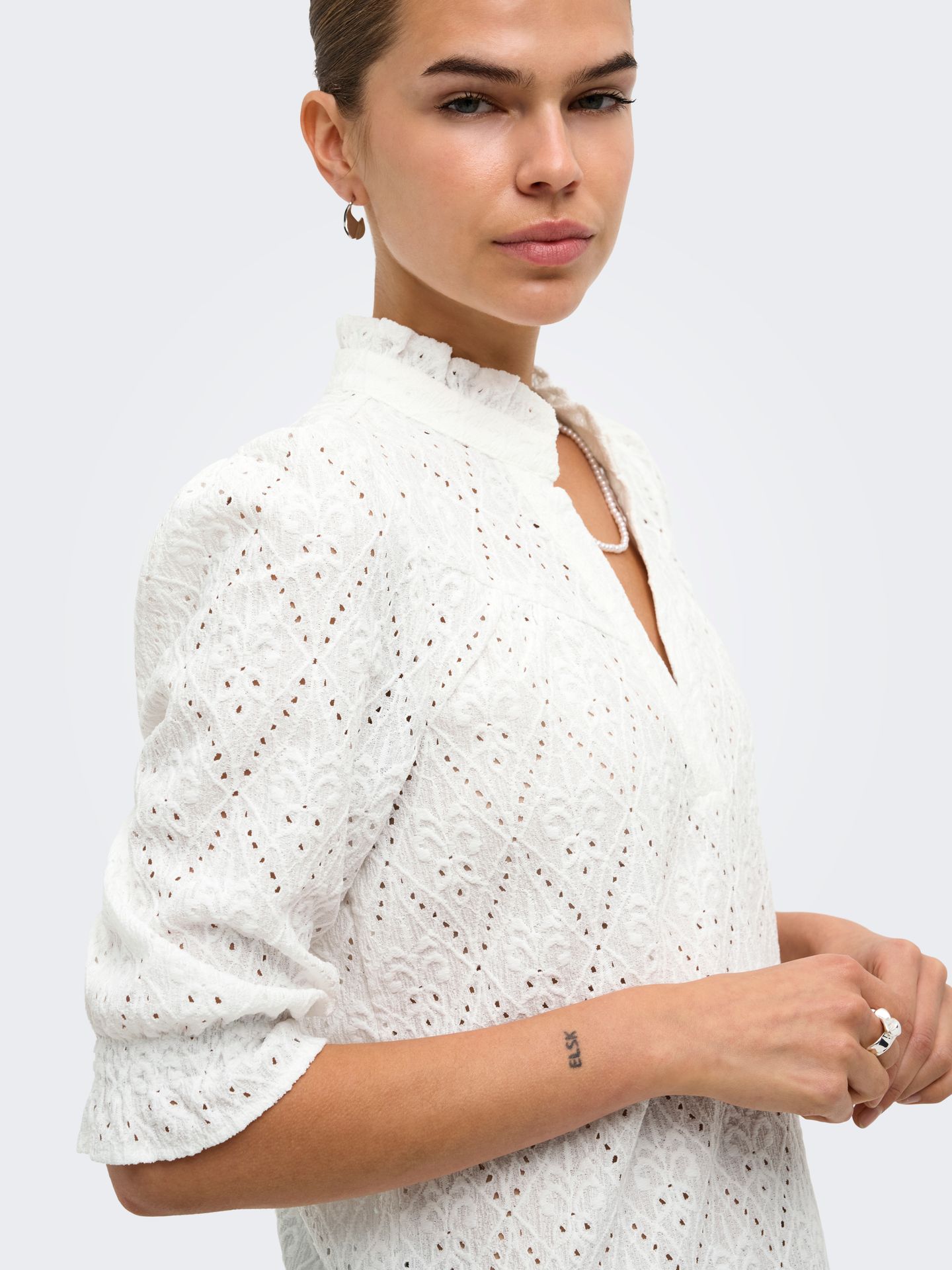 Only ONLZIGGY S/S FRILL TOP CC JRS Cloud Dancer 2900168608057