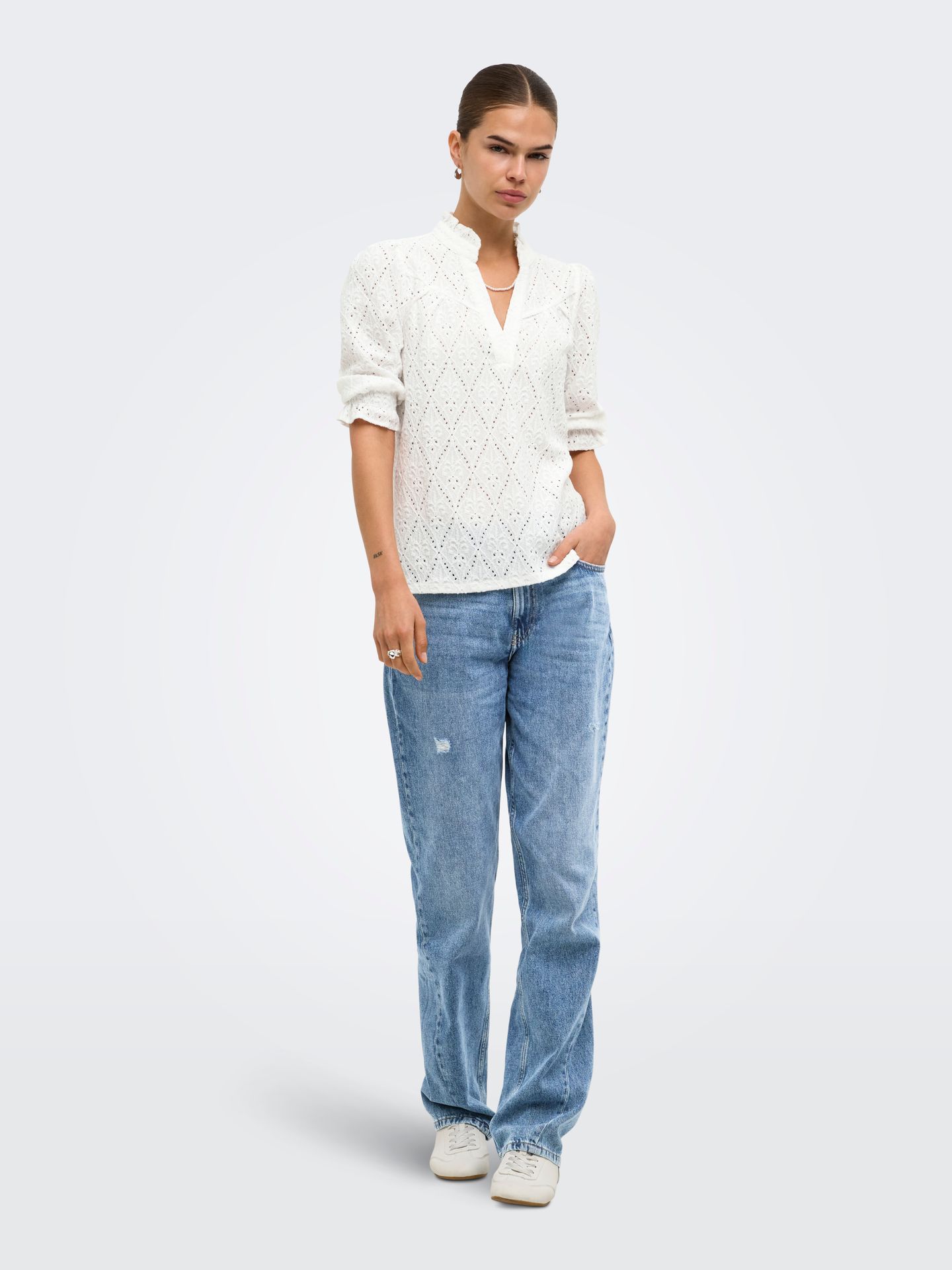 Only ONLZIGGY S/S FRILL TOP CC JRS Cloud Dancer 2900168608057