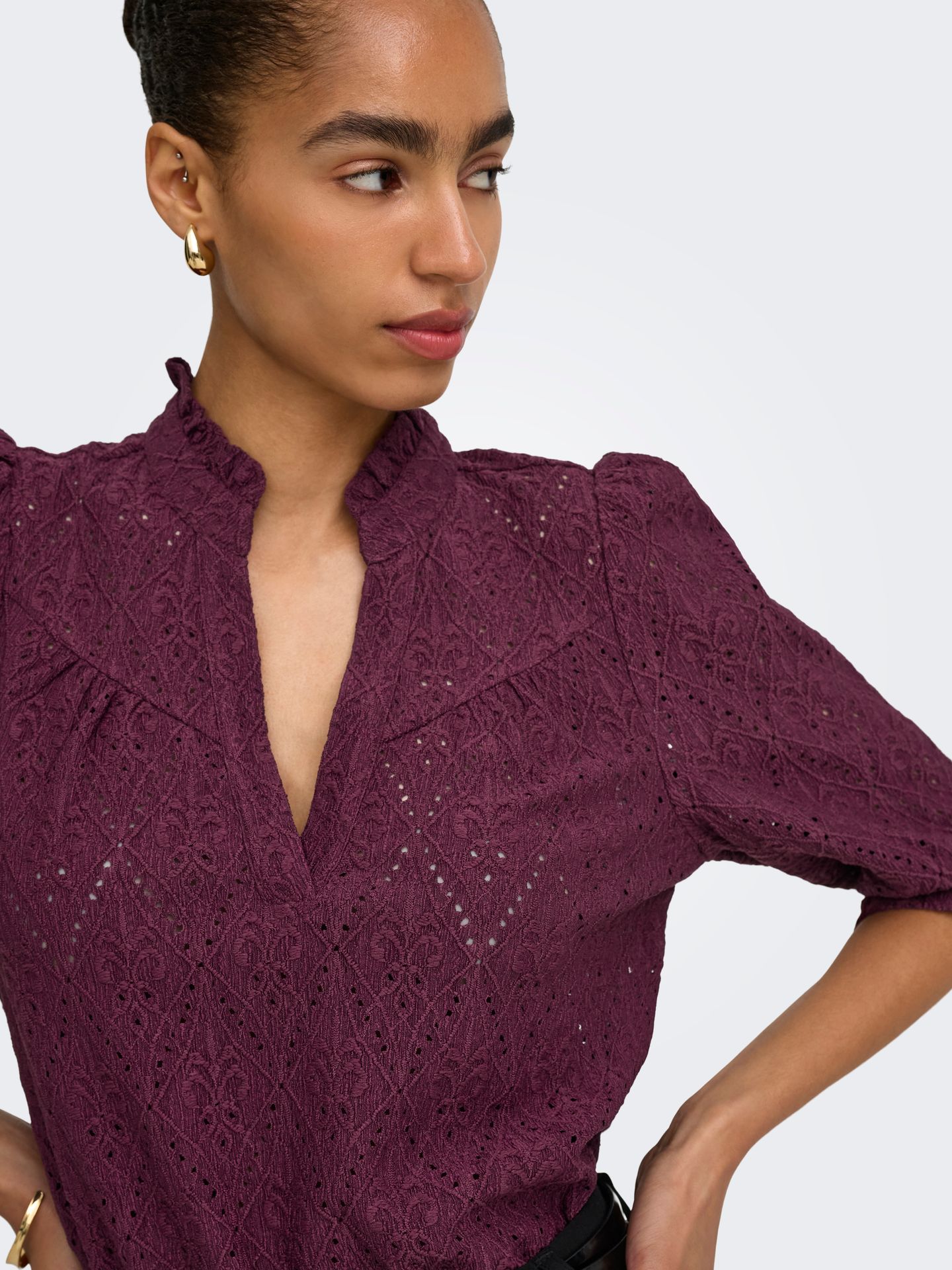Only ONLZIGGY S/S FRILL TOP CC JRS Fig 2900168609023