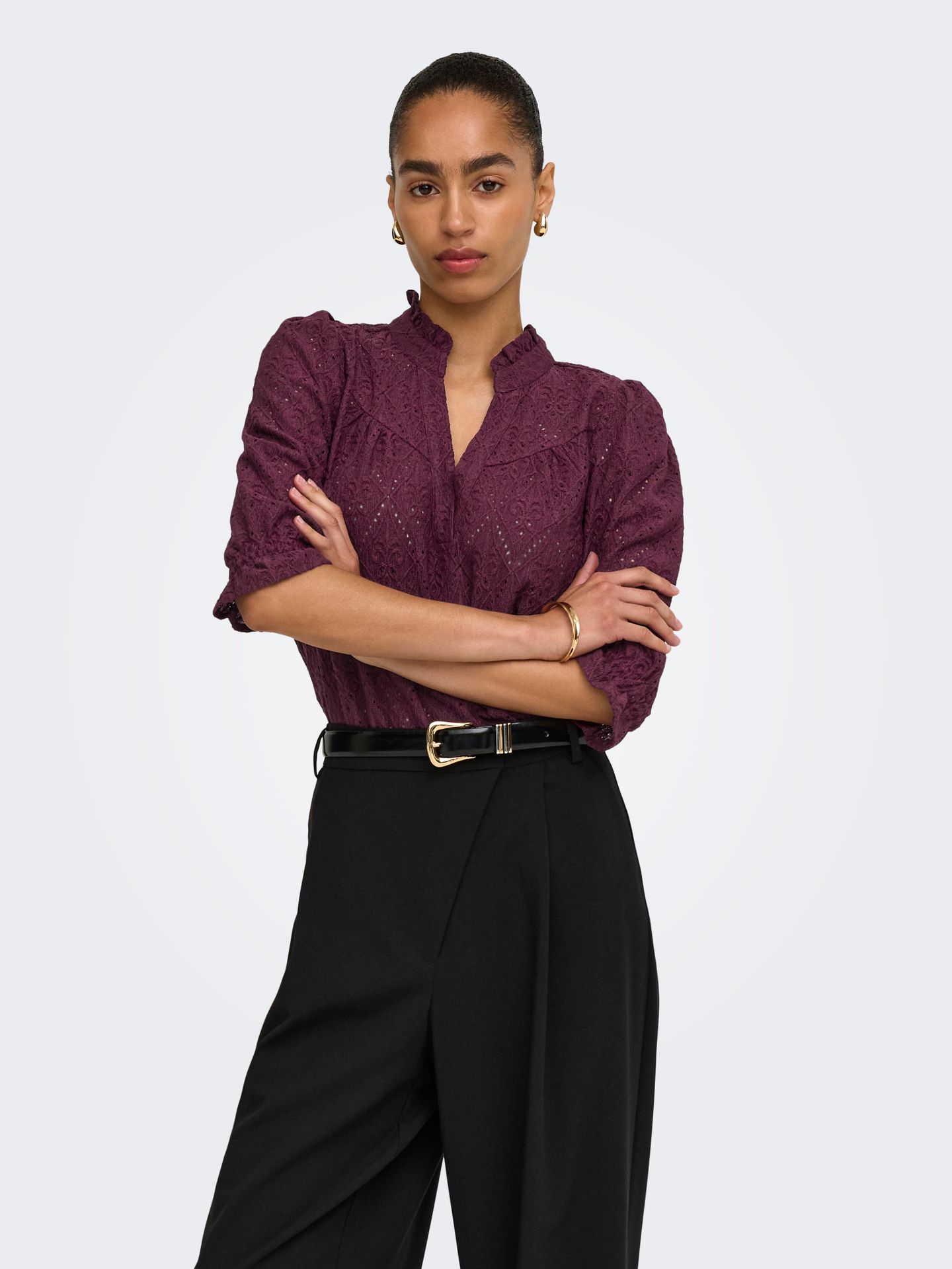 Only ONLZIGGY S/S FRILL TOP CC JRS Fig 2900168609023