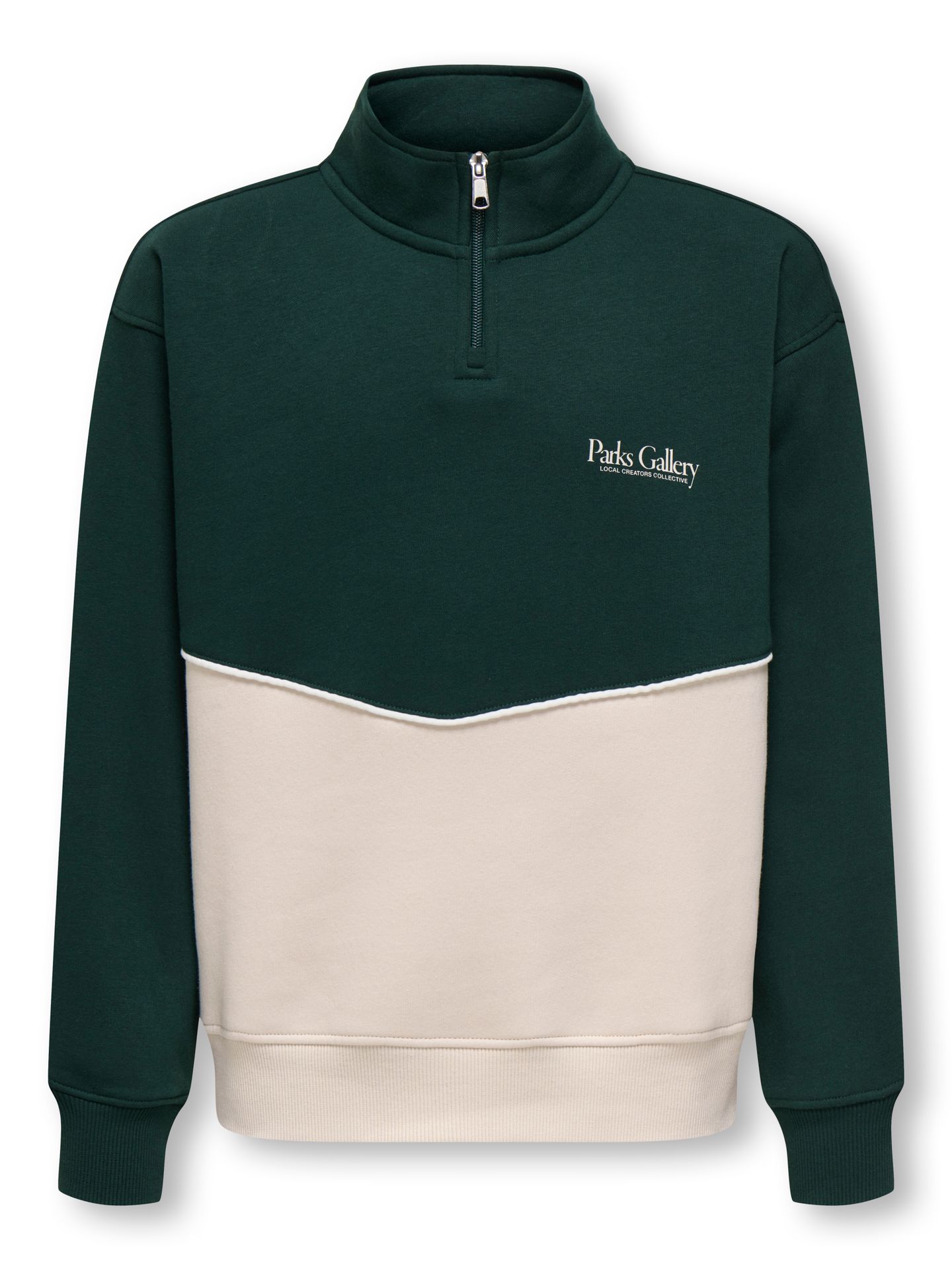 Only & Sons OSJCERES RLX HALF ZIP PARKS HIGH NE Moonbeam/PINE GROVE 00119534-EKA26011400003681