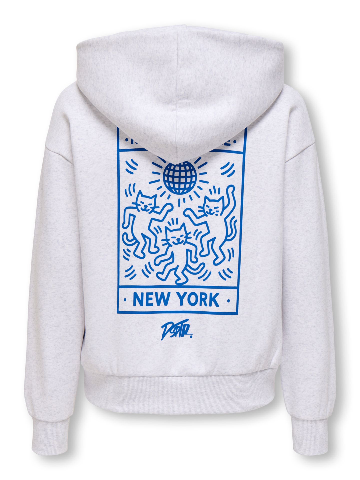 Only & Sons OSJCERES RLX WORLD WIDE LS HOODIE Super Light Grey Melange/UTOPIAN SO 2900168612047