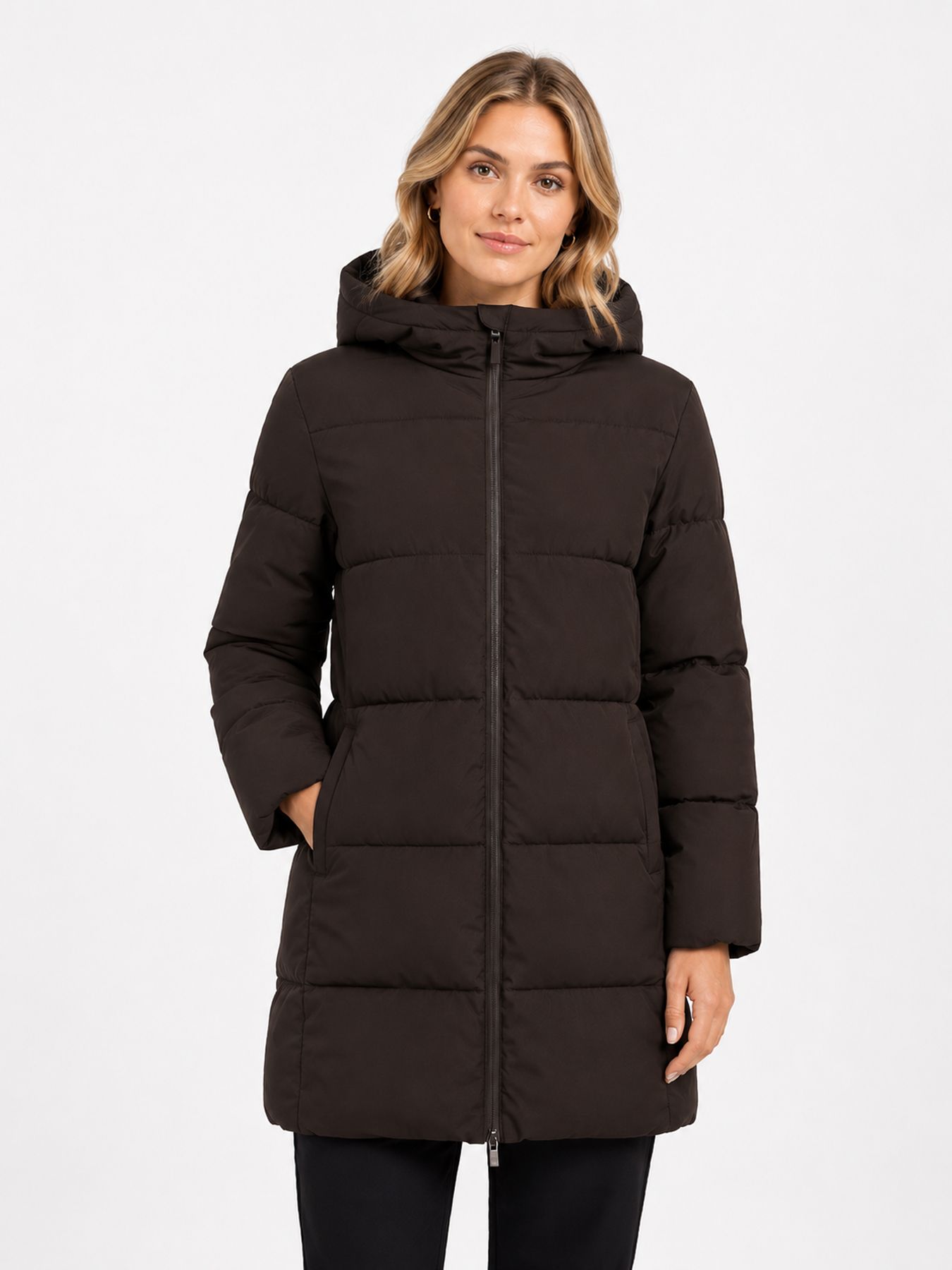 Only JDYLUNA LONG HOOD PUFFER OTW HAB Chocolate Torte 00119538-EKA26011400003114