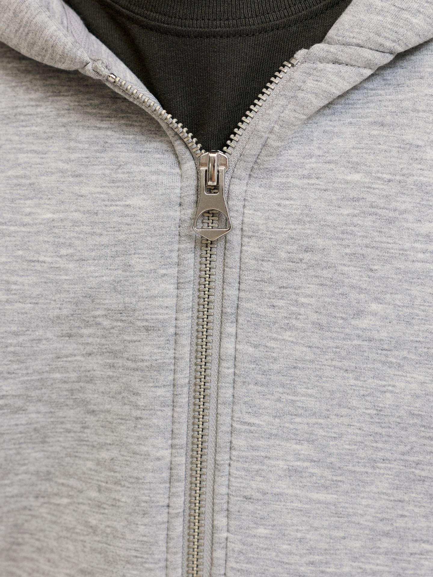 Jack & Jones JCOLEGACY SWEAT SCUBA ZIP HOOD NOOS Light Grey Melange 00119539-EKA26011400000281
