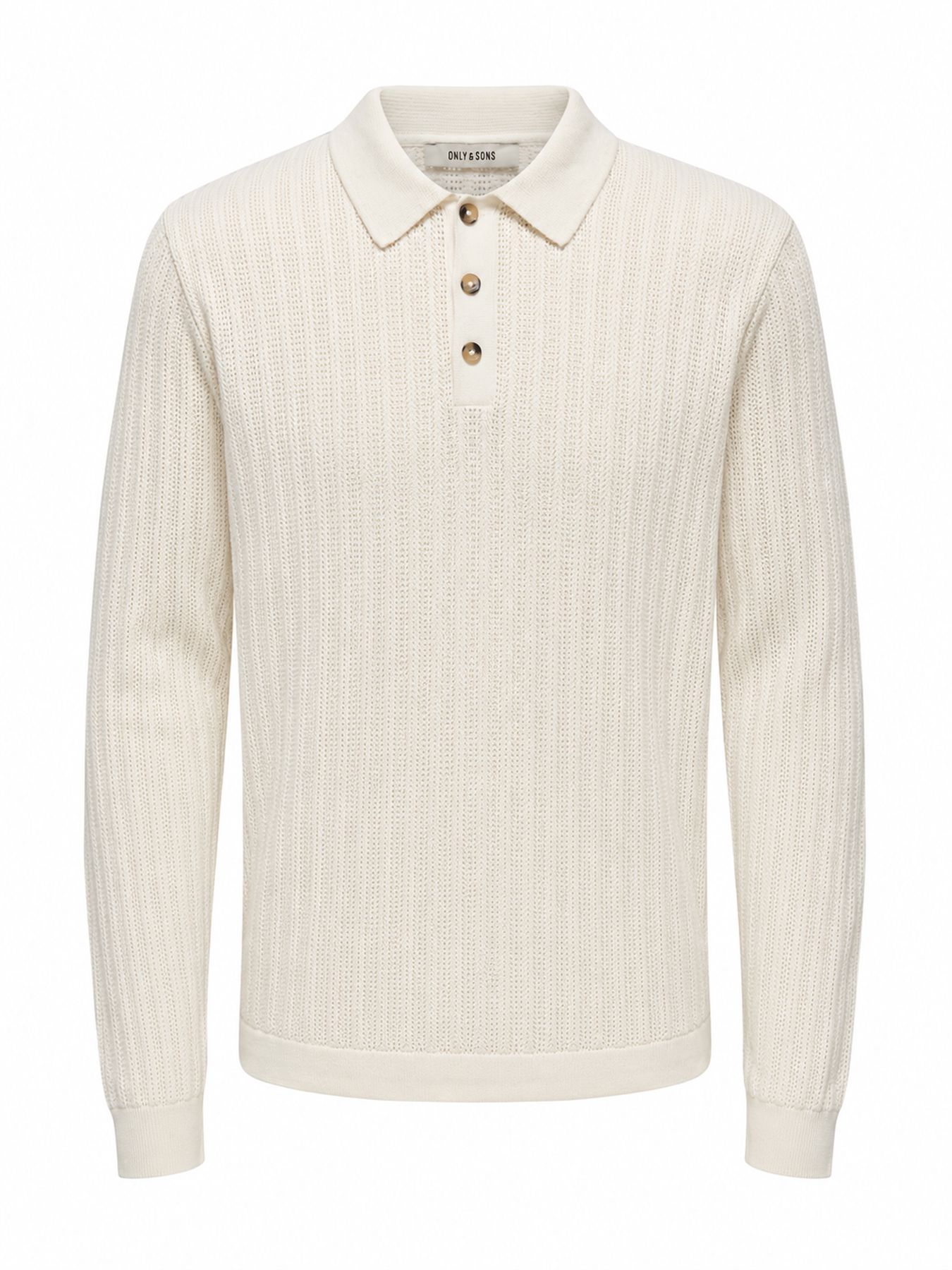 Only & Sons ONSMOON LS STRUCTURE POLO REG NOOS Egret 2900168628024