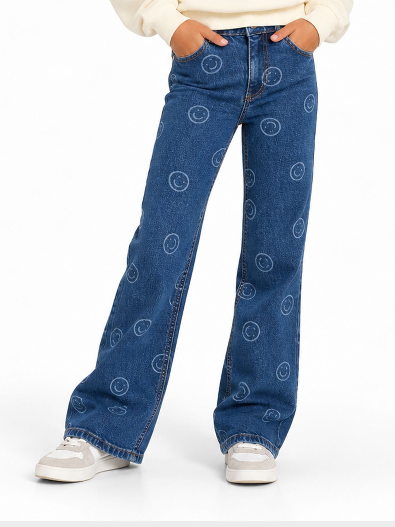 Kids Only KOGJUICY REG WIDE SMILEY DNM CRO557 Medium Blue Denim/NAS365 00119545-EKA26011400000845
