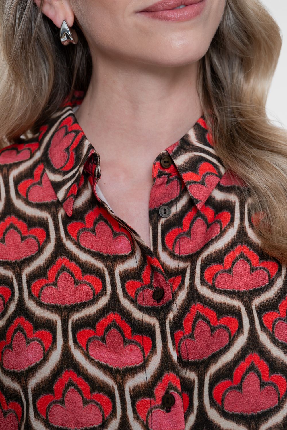 Geisha blouse 450 red/brown 2900168639037