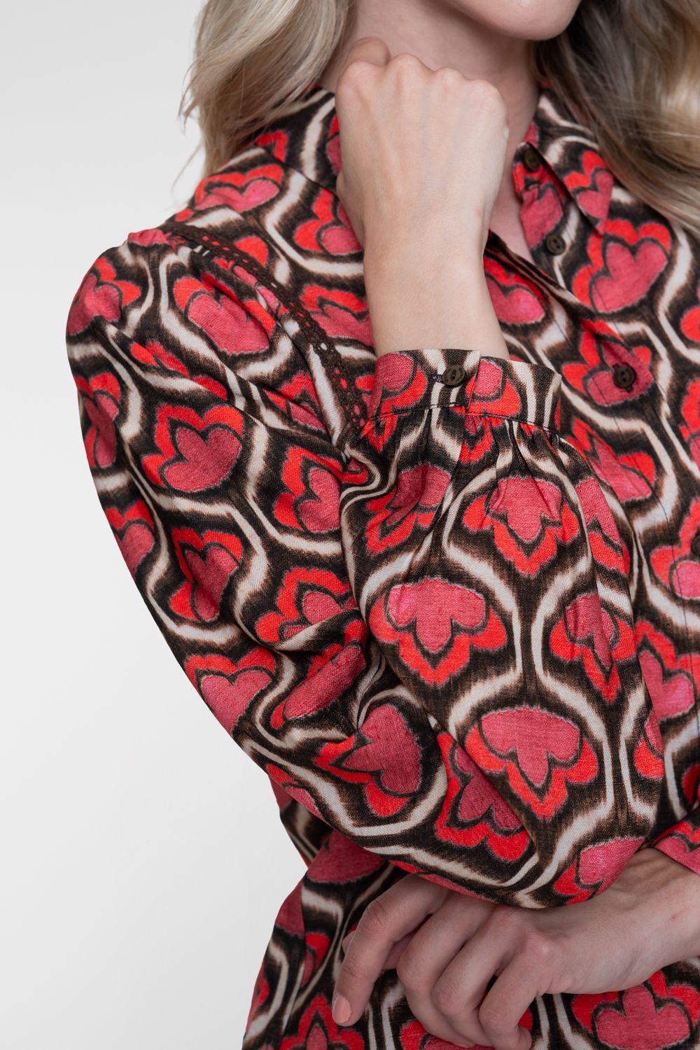 Geisha blouse 450 red/brown 2900168639037