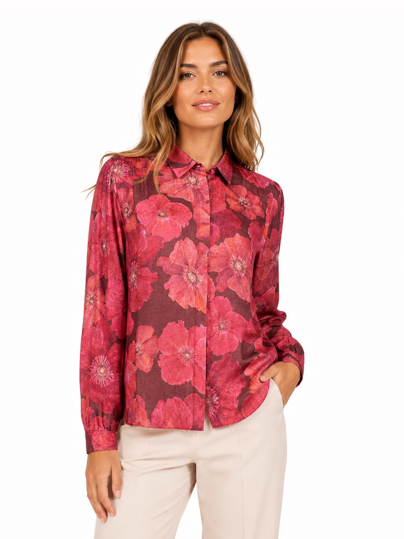 Geisha blouse 775 brown/red 2900168640033