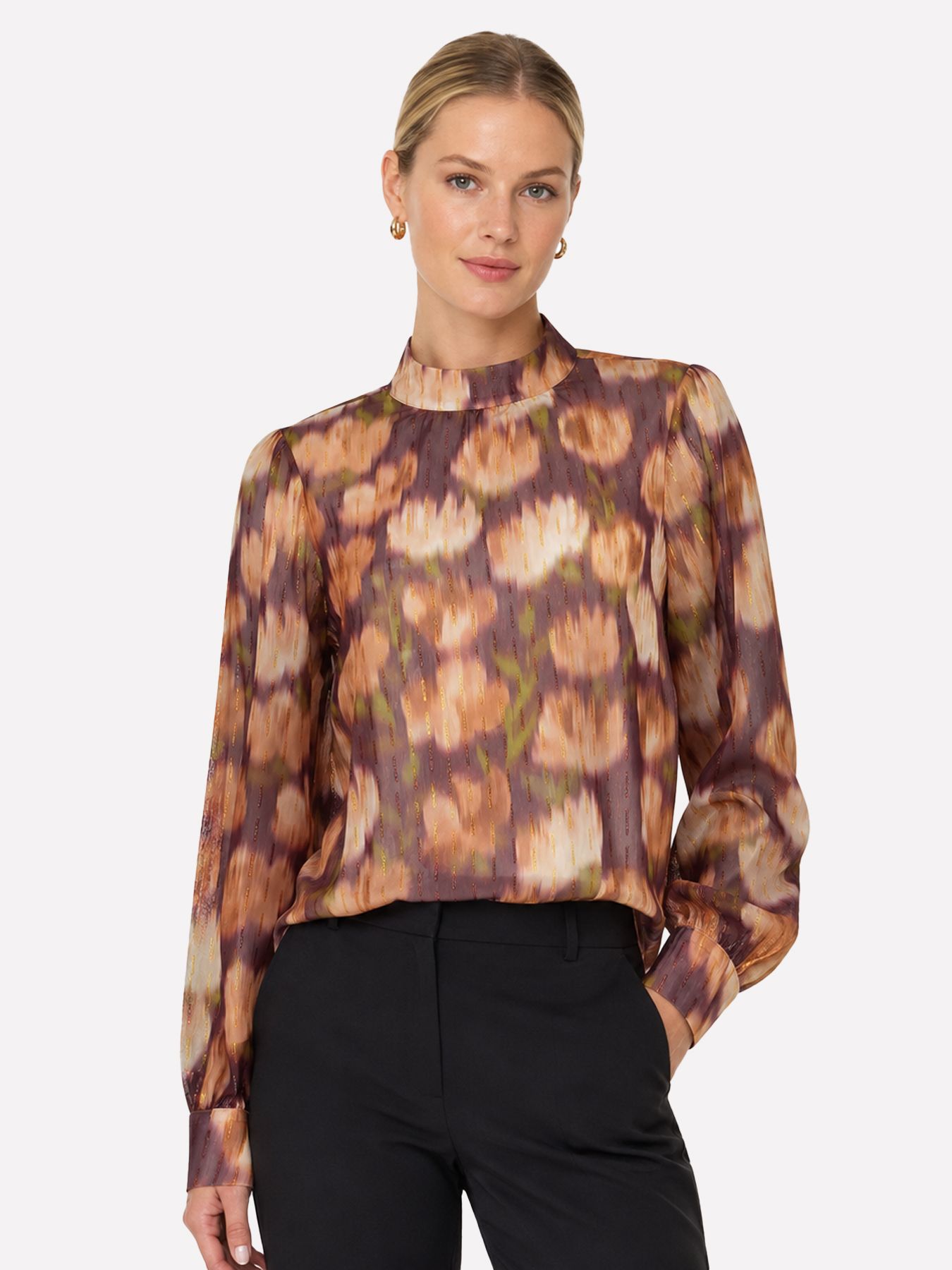 Geisha blouse 430 cassis/orange 00119558-EKA26013800000129