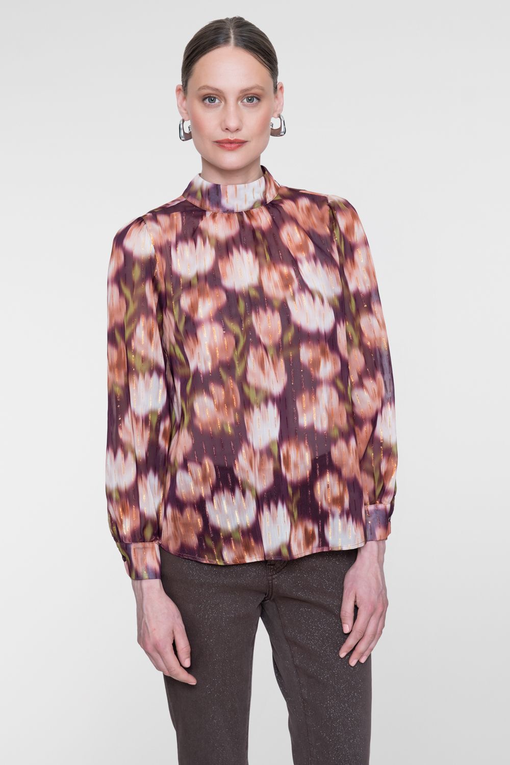 Geisha blouse 430 cassis/orange 00119558-EKA26013800000129