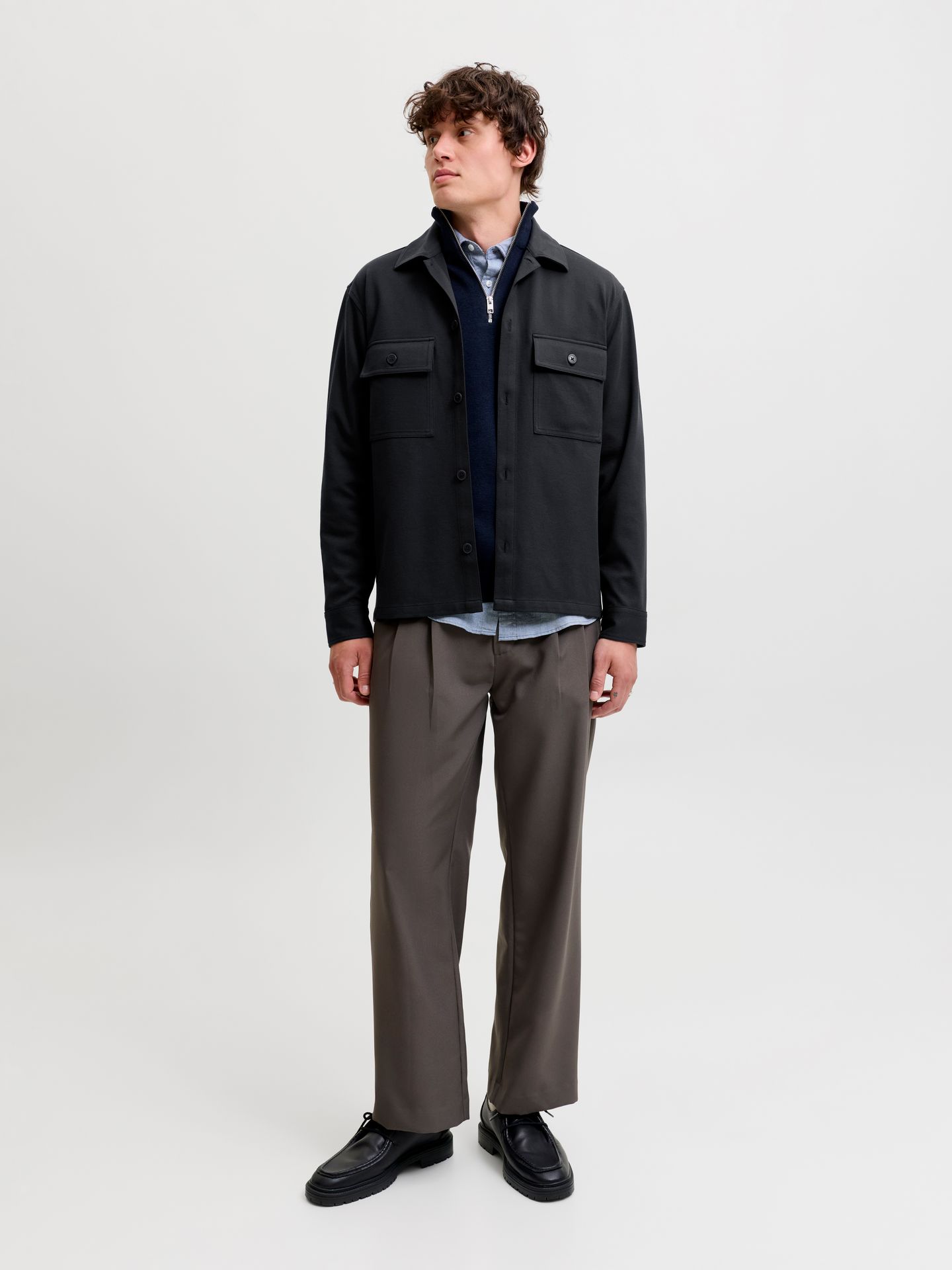 Jack & Jones JJEWILLIAM SWEAT OVERSHIRT LS NOOS Dark Navy 2900168714017