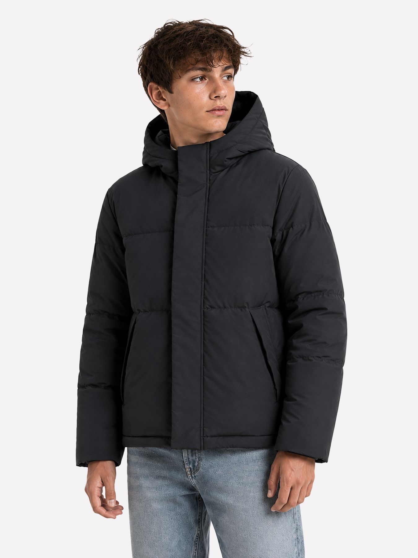 Jack & Jones JJESOHO PUFFER HOOD AW26 SN JNR Black 00119592-EKA26011400000232