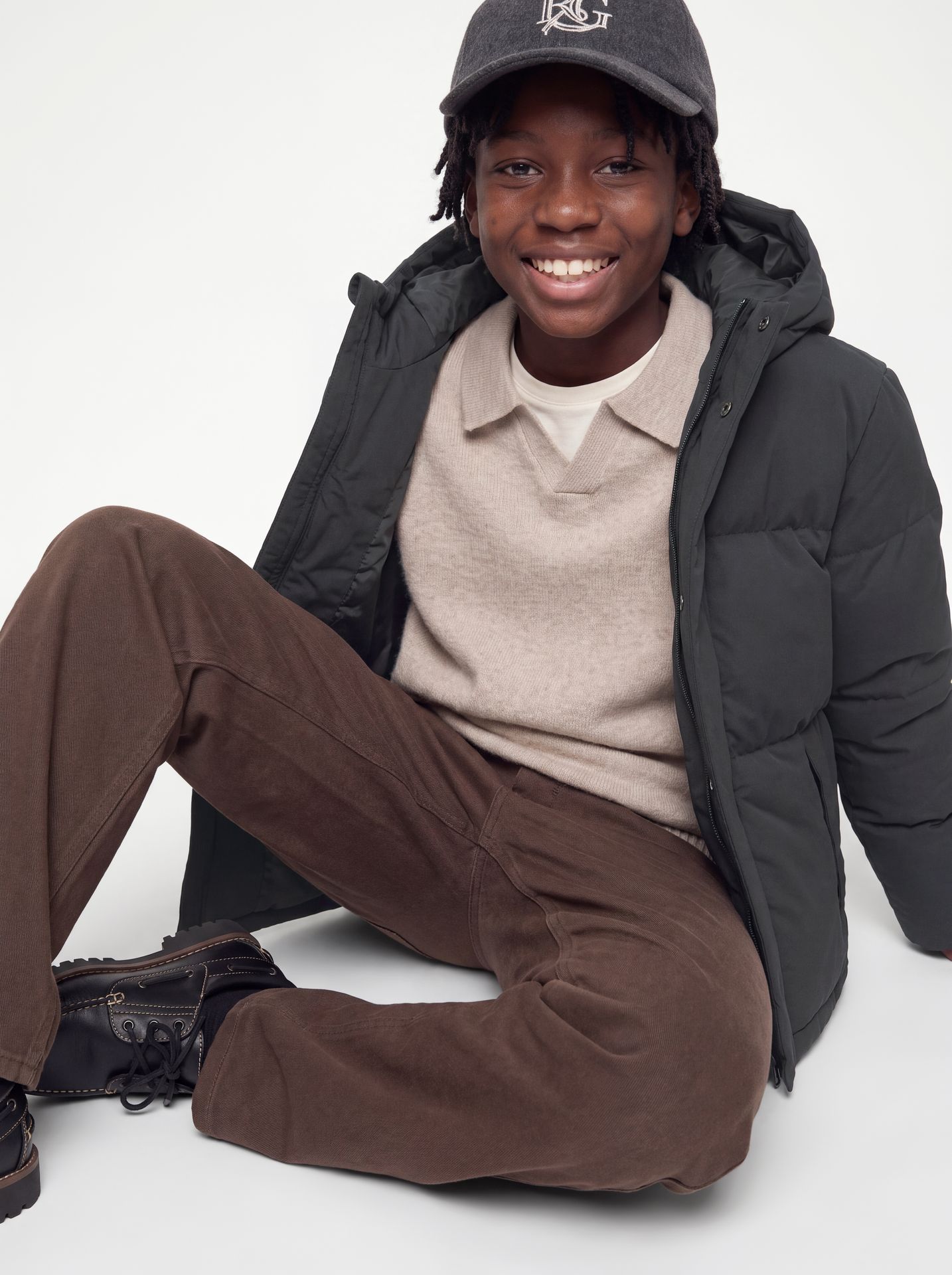 Jack & Jones JJESOHO PUFFER HOOD AW26 SN JNR Black 2900168729011