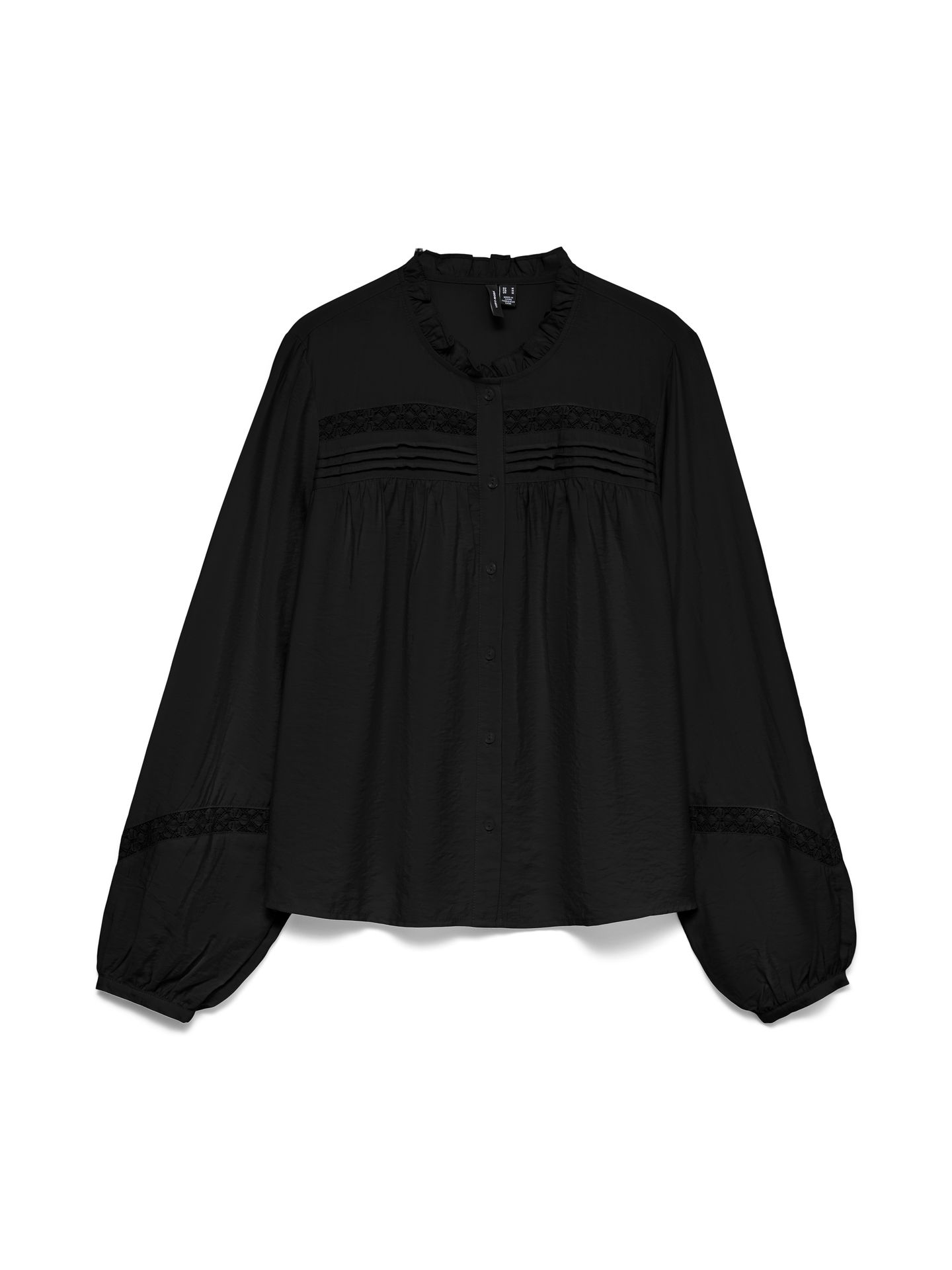 Vero Moda VMCASEY LS LACE SHIRT WVN NOOS Black 00119593-EKA26011400000025