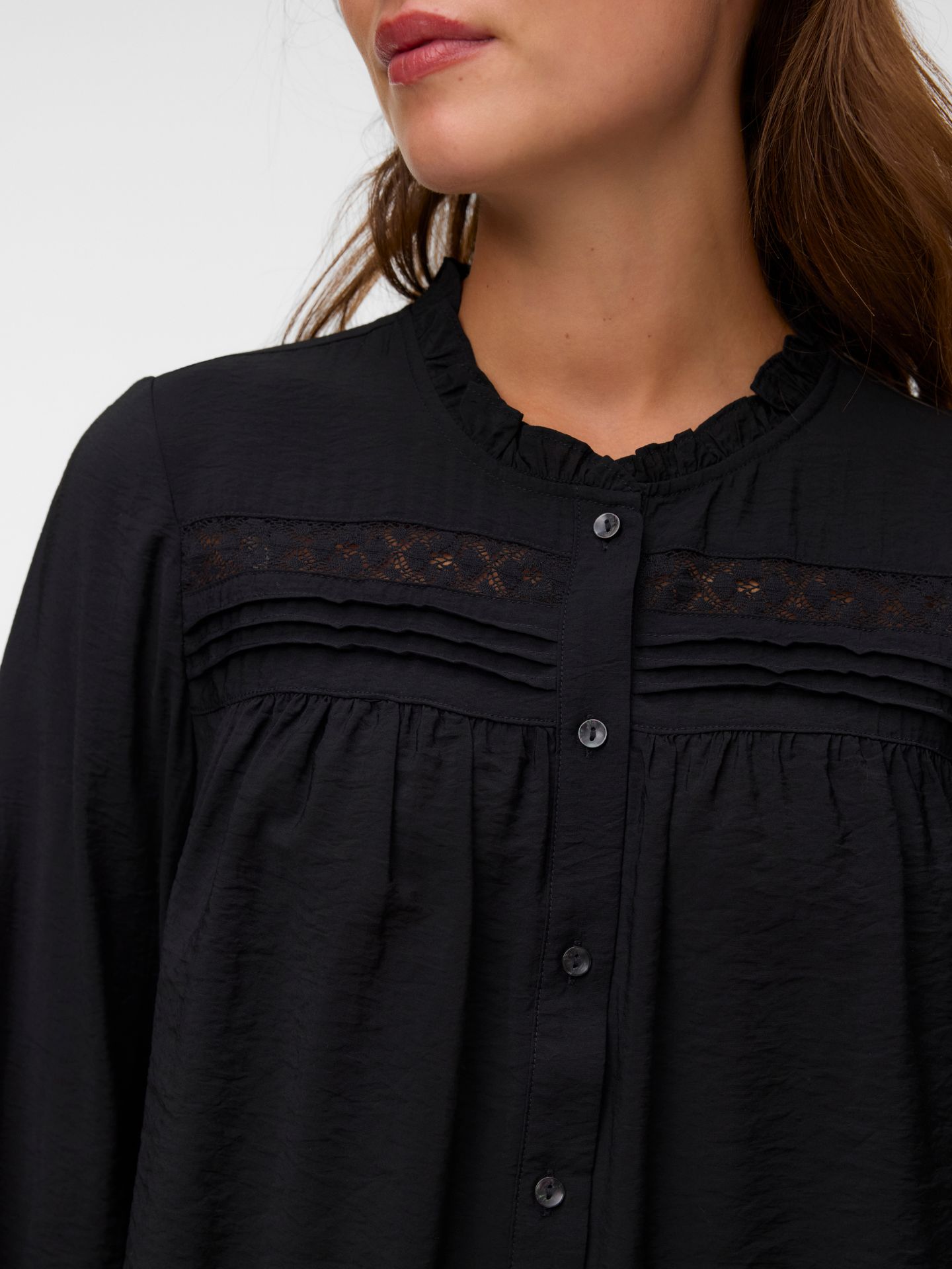 Vero Moda VMCASEY LS LACE SHIRT WVN NOOS Black 2900168732042