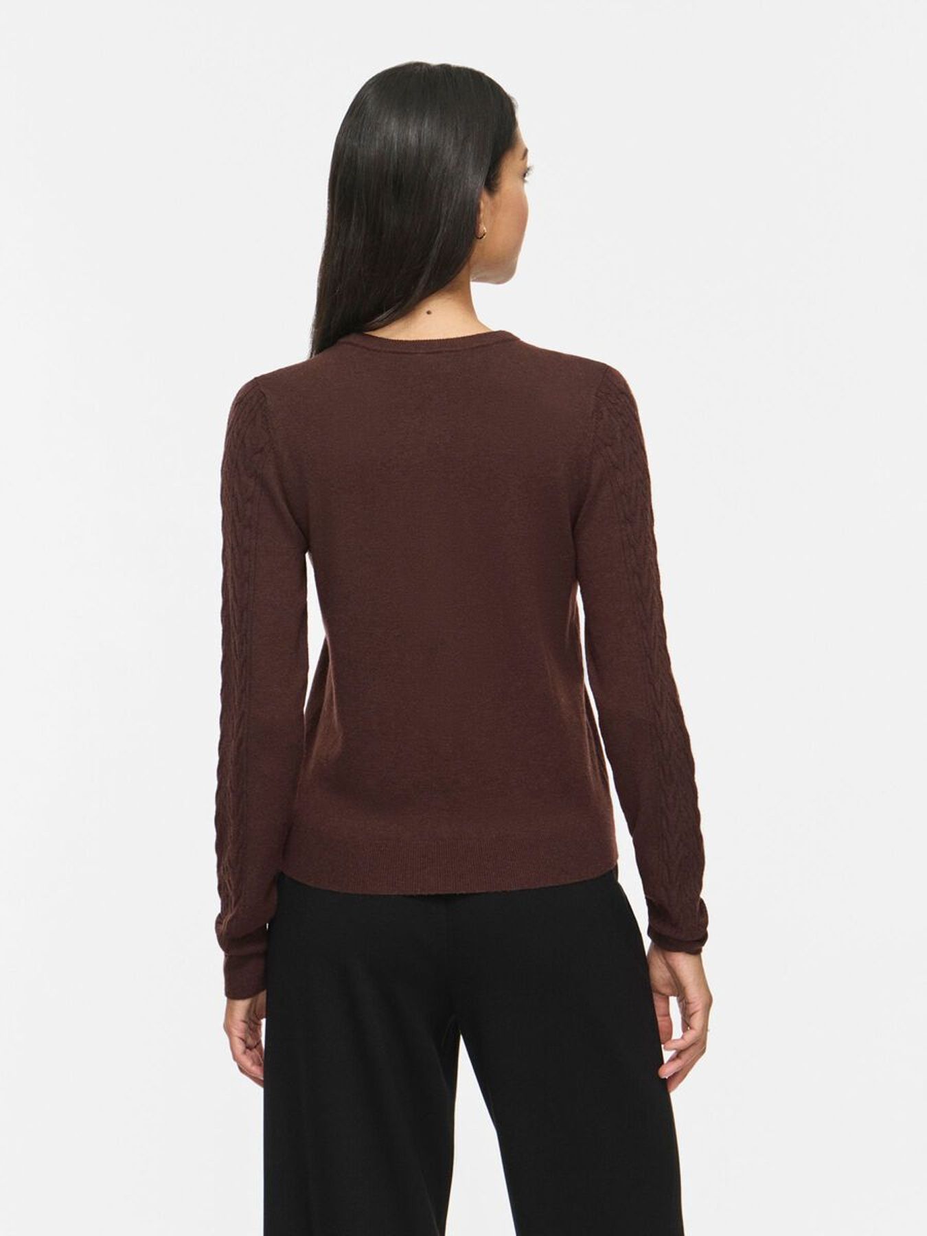 vila VIKERRY CABLE L/S KNIT CARDIGAN-NOO Coffee Bean 2900168735043