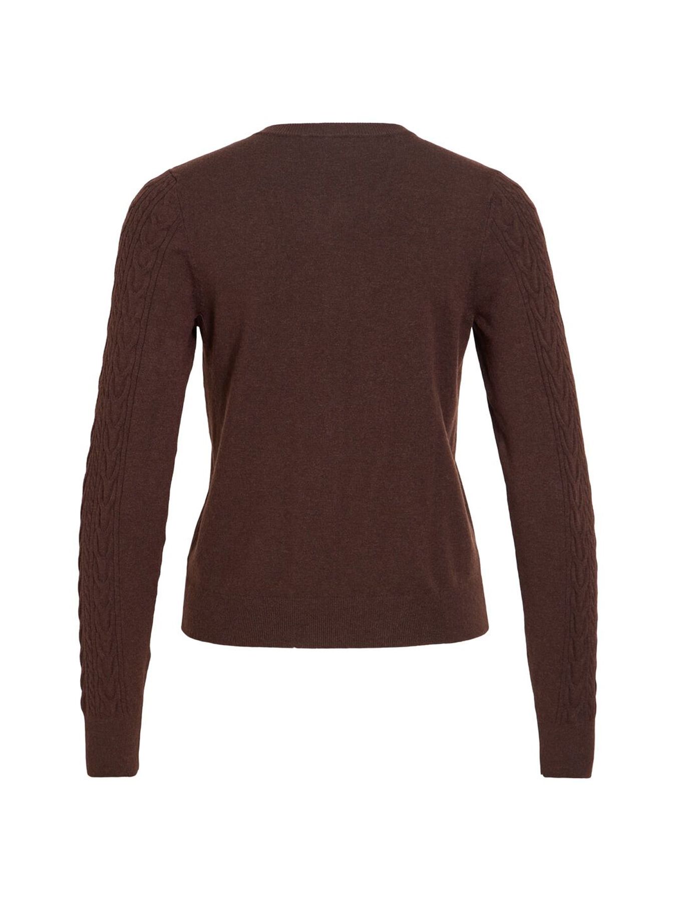 vila VIKERRY CABLE L/S KNIT CARDIGAN-NOO Coffee Bean 2900168735043