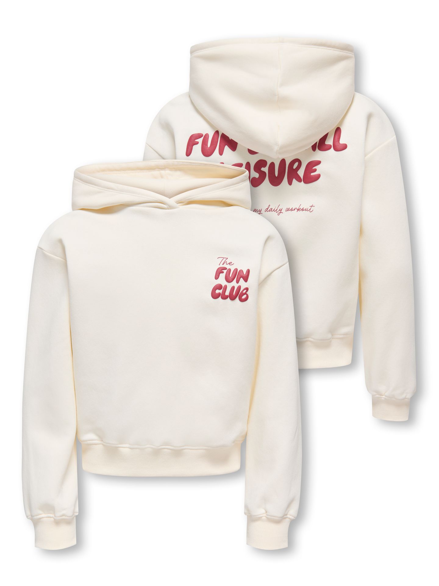 Only KOGLIANA BOXY LS HOOD PRINTED SWT Tofu/Black Bean 2900168741037