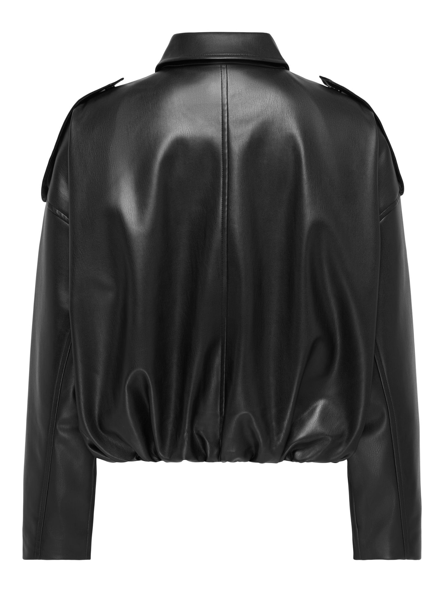 Only ONLMOON-NELI L/S FAUX LEATHER BOMBE Black 2900168758011