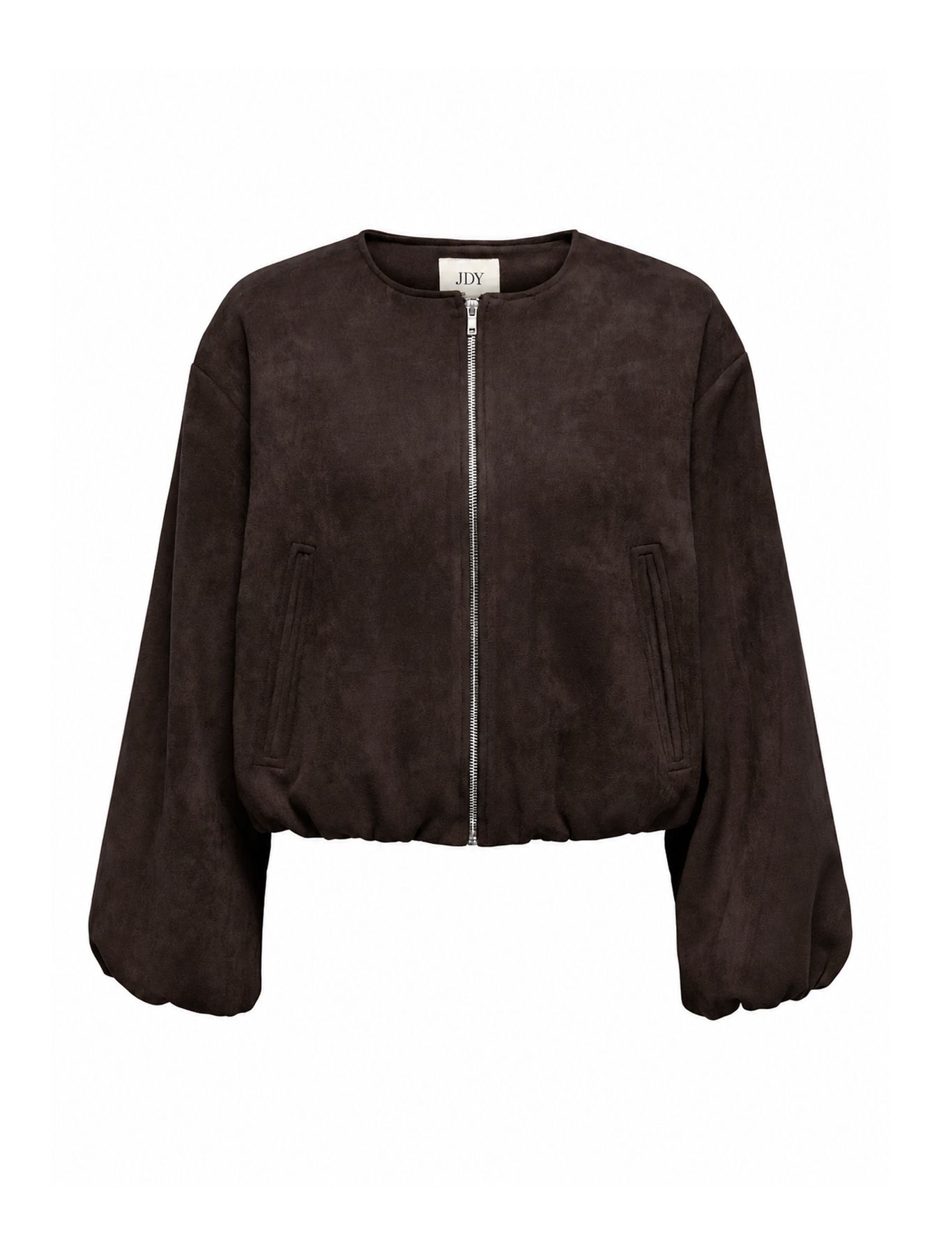 JDY JDYNIA FAUX SUEDE BALLOON JACKET NO Chocolate Torte/Black/birch stripe 2900168760038