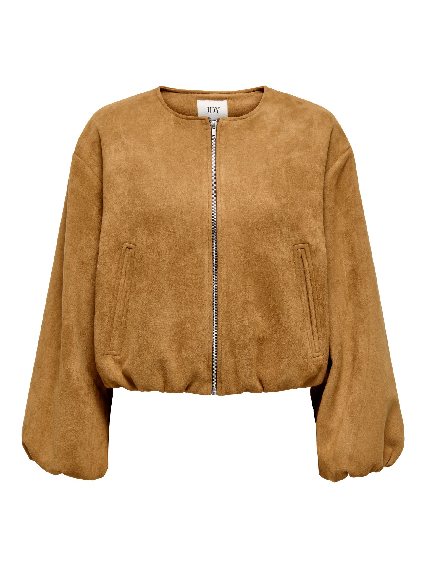 JDY JDYNIA FAUX SUEDE BALLOON JACKET NO Cognac/SILVER TRIM 2900168761042