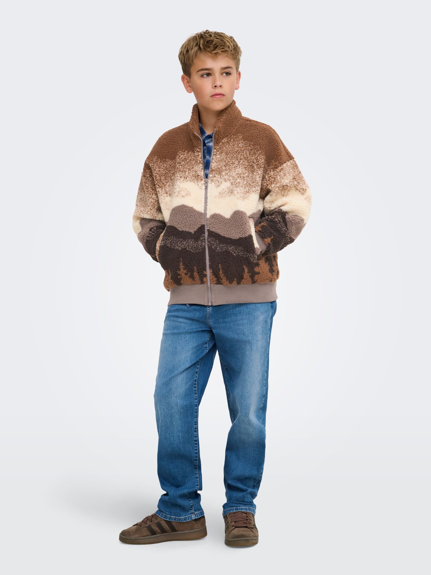 Only & Sons Junior OSJADAM LIFE OVZ SHERPA BOMBER SWEA Fungi/FORREST 2900168766023