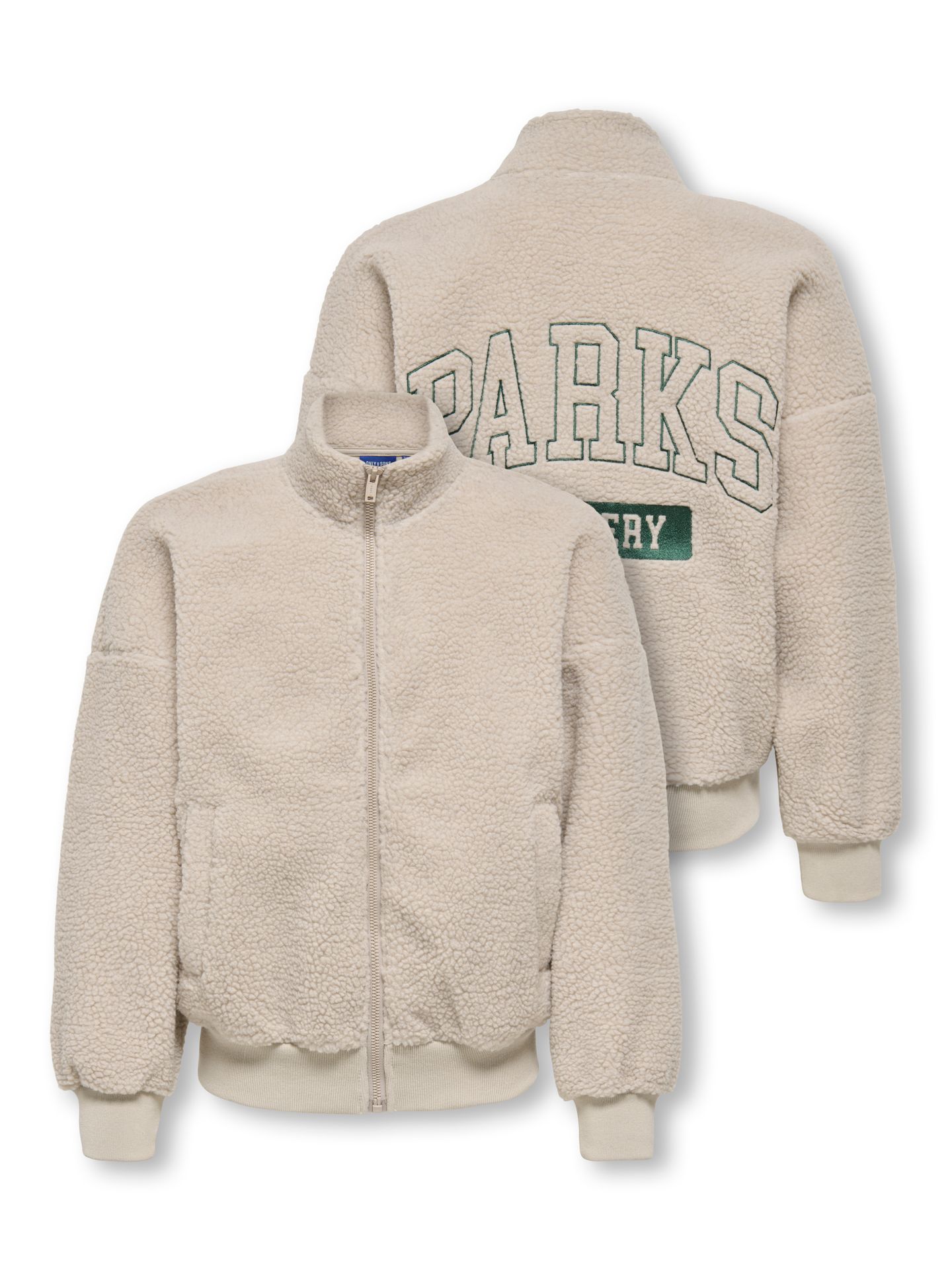 Only & Sons OSJPARKS LIFE OVZ LS ZIP SHERPA SWE Silver Lining/MELANGE 2900168767020