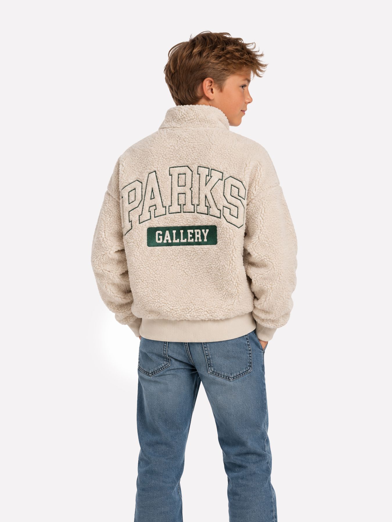 Only & Sons OSJPARKS LIFE OVZ LS ZIP SHERPA SWE Silver Lining/MELANGE 00119604-EKA26011400001994