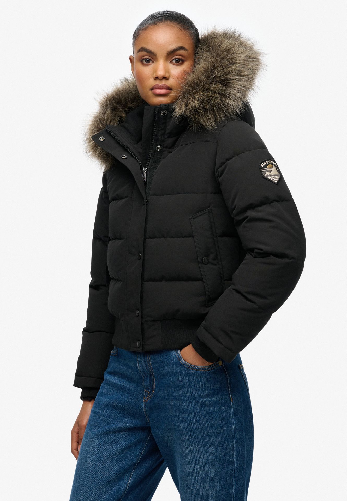 Superdry Everest Hooded Bomber Jacket 02a Black 00119630-EKA26009000000001