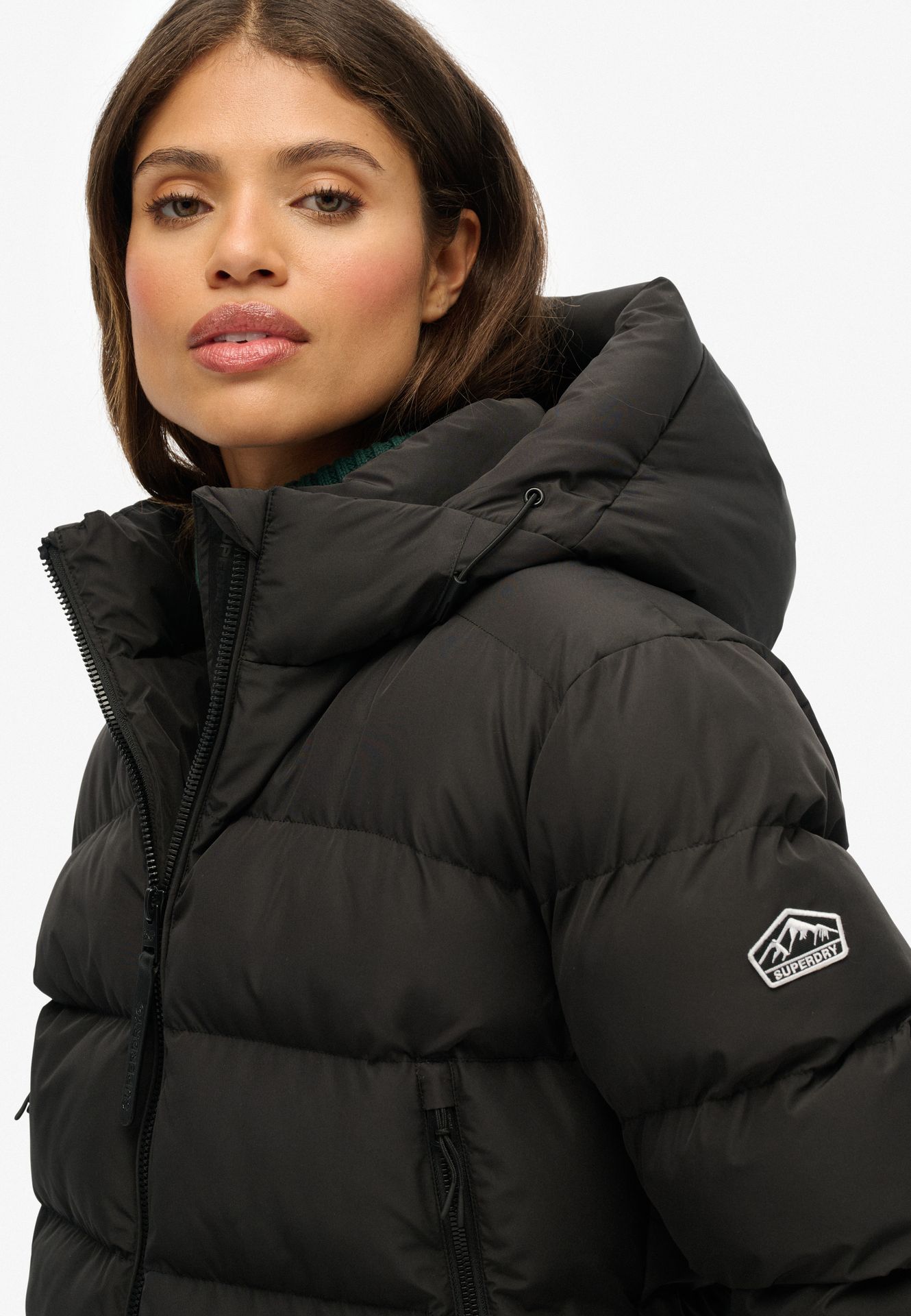 Superdry Hooded Sports Puffer Jacket 02a Black 2900168824037