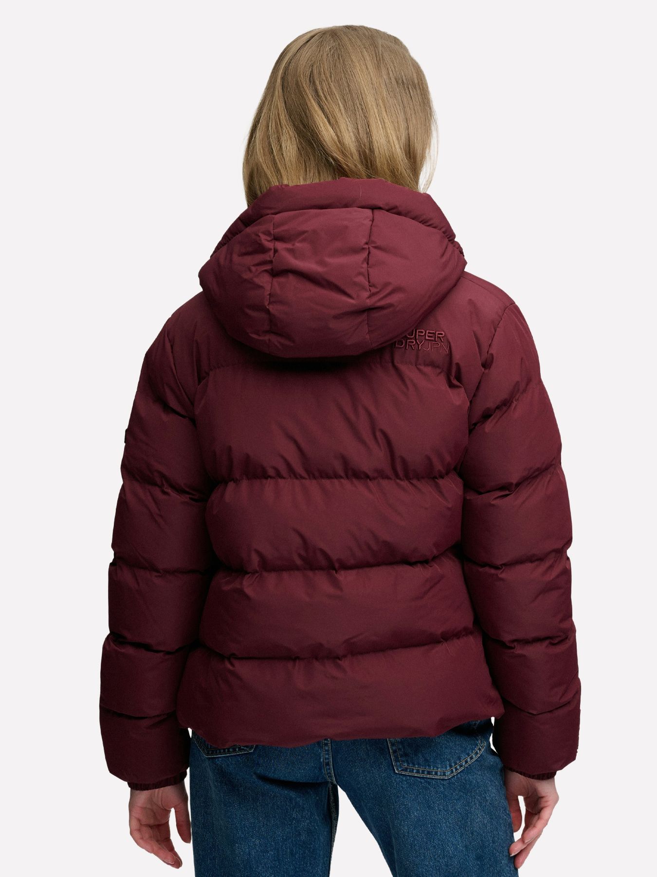 Superdry Hooded Sports Puffer Jacket 1kd Port Red 2900168825041
