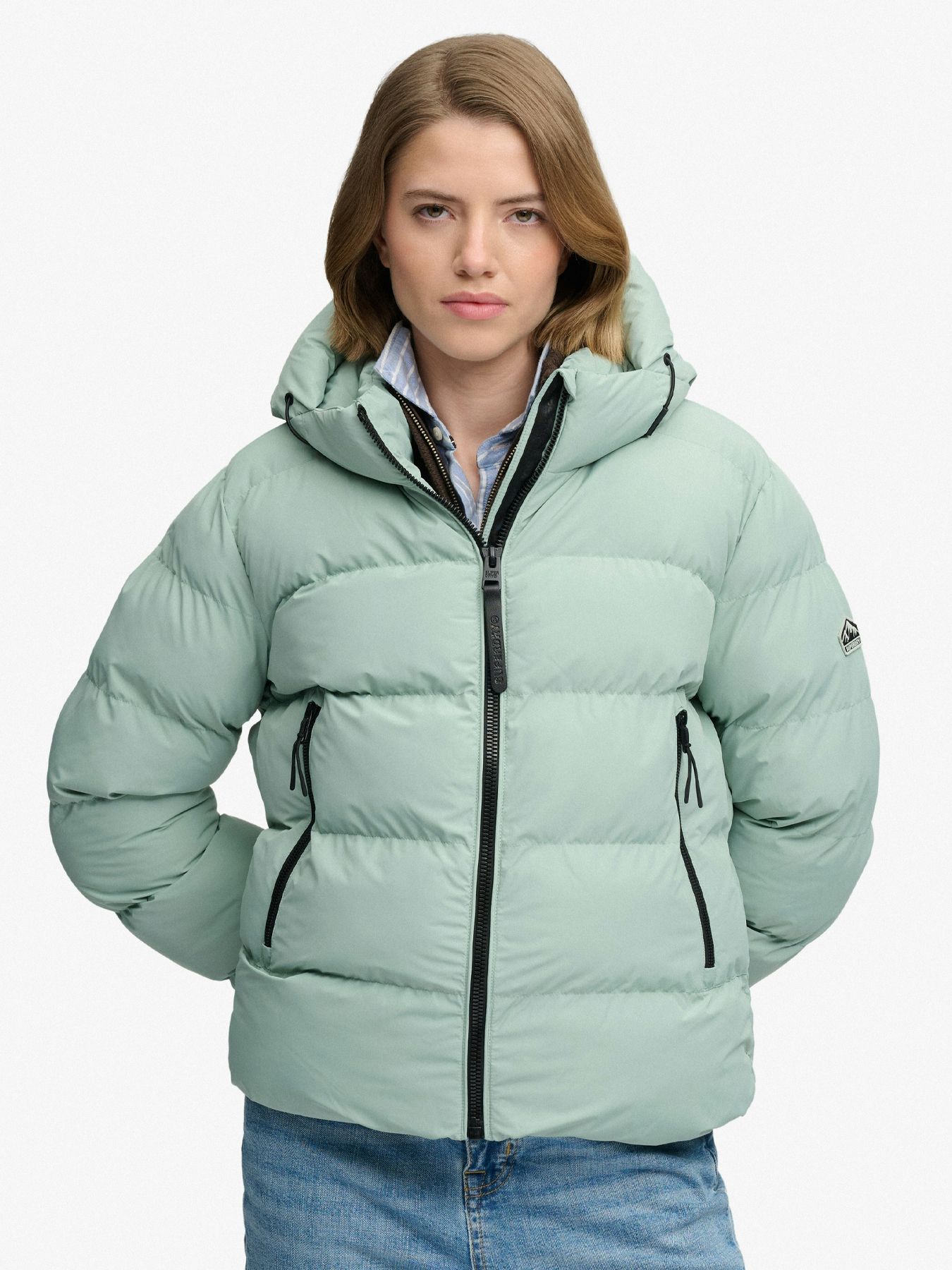 Superdry Hooded Sports Puffer Jacket m1k Jadeite Green 00119631-EKA26009000000004