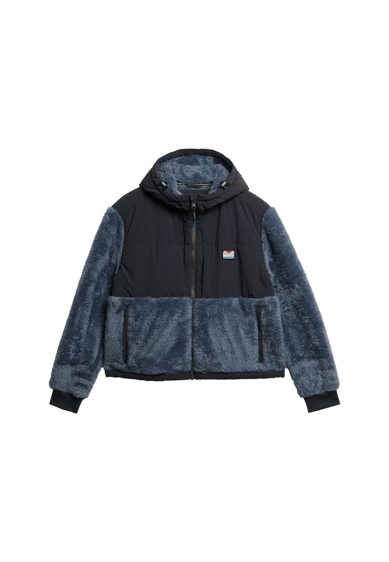 Superdry Super Soft Hybrid Full Zip Jacket pij EBONY 2900168828035