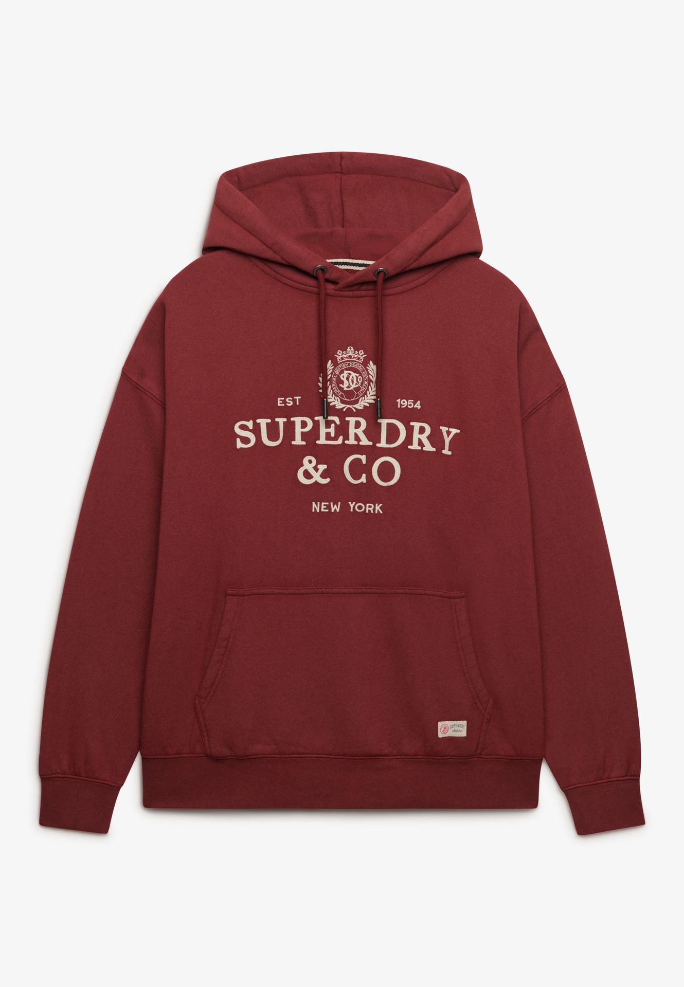 Superdry Luxe Casual Embroidered Relaxed Hoodie z6f Stanton Red 2900168830038