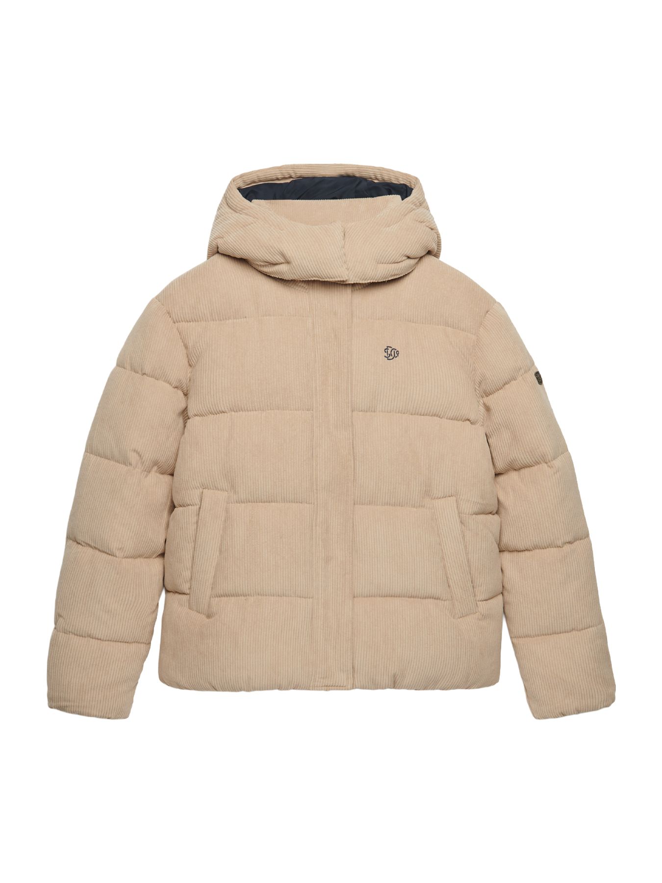 Superdry Premium Hooded Cord Puffer Jacket g5r Incense Brown 2900168836061