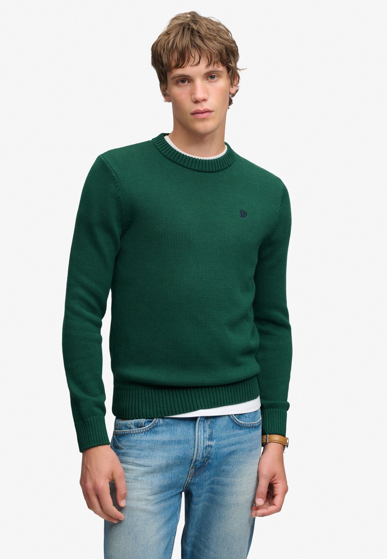Superdry Preppy Cotton Jumper 20e FOREST GREEN 00119639-EKA26009000000021