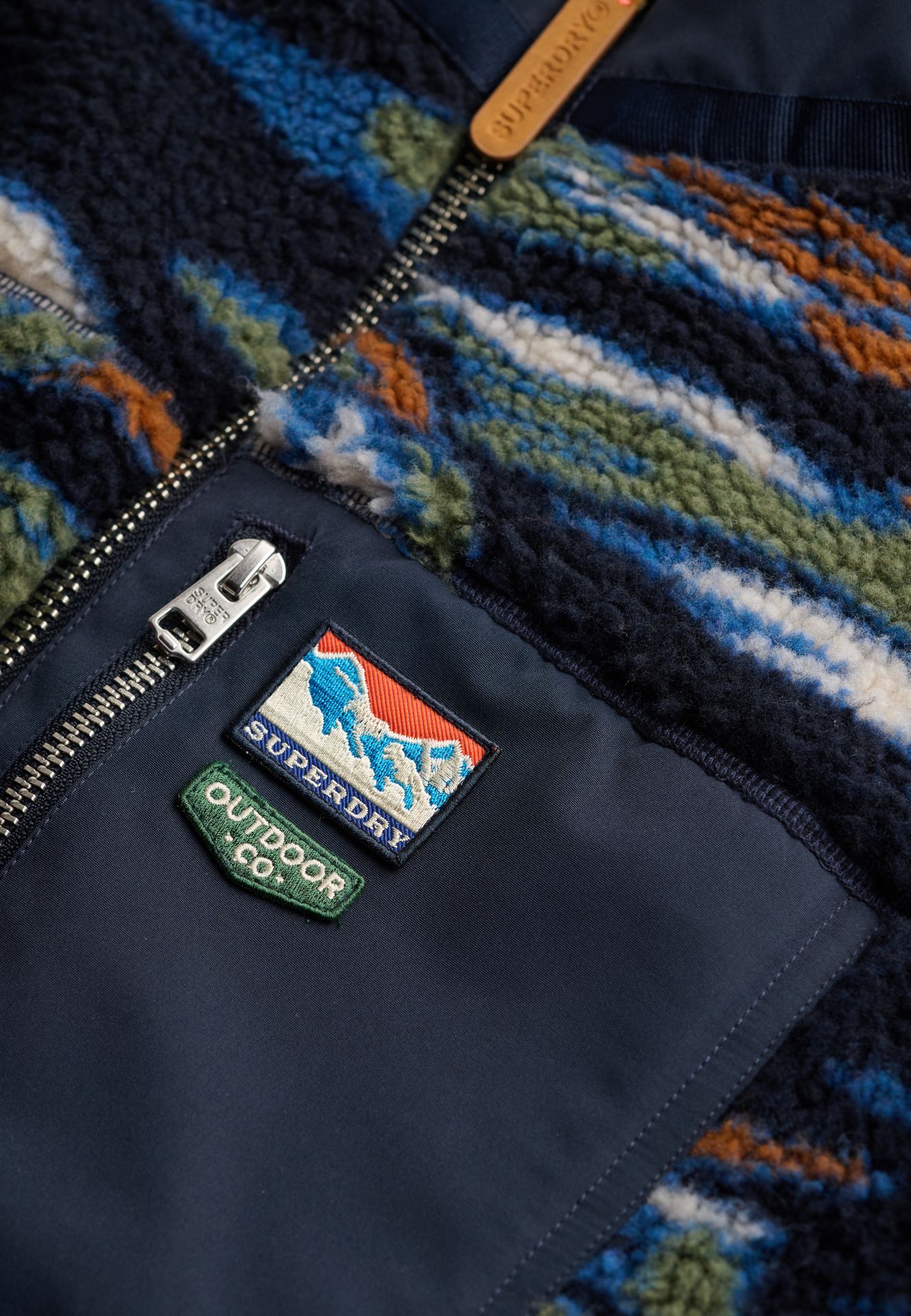 Superdry Terrain Fleece Zip Through m9f Navy Terrain 2900168847074